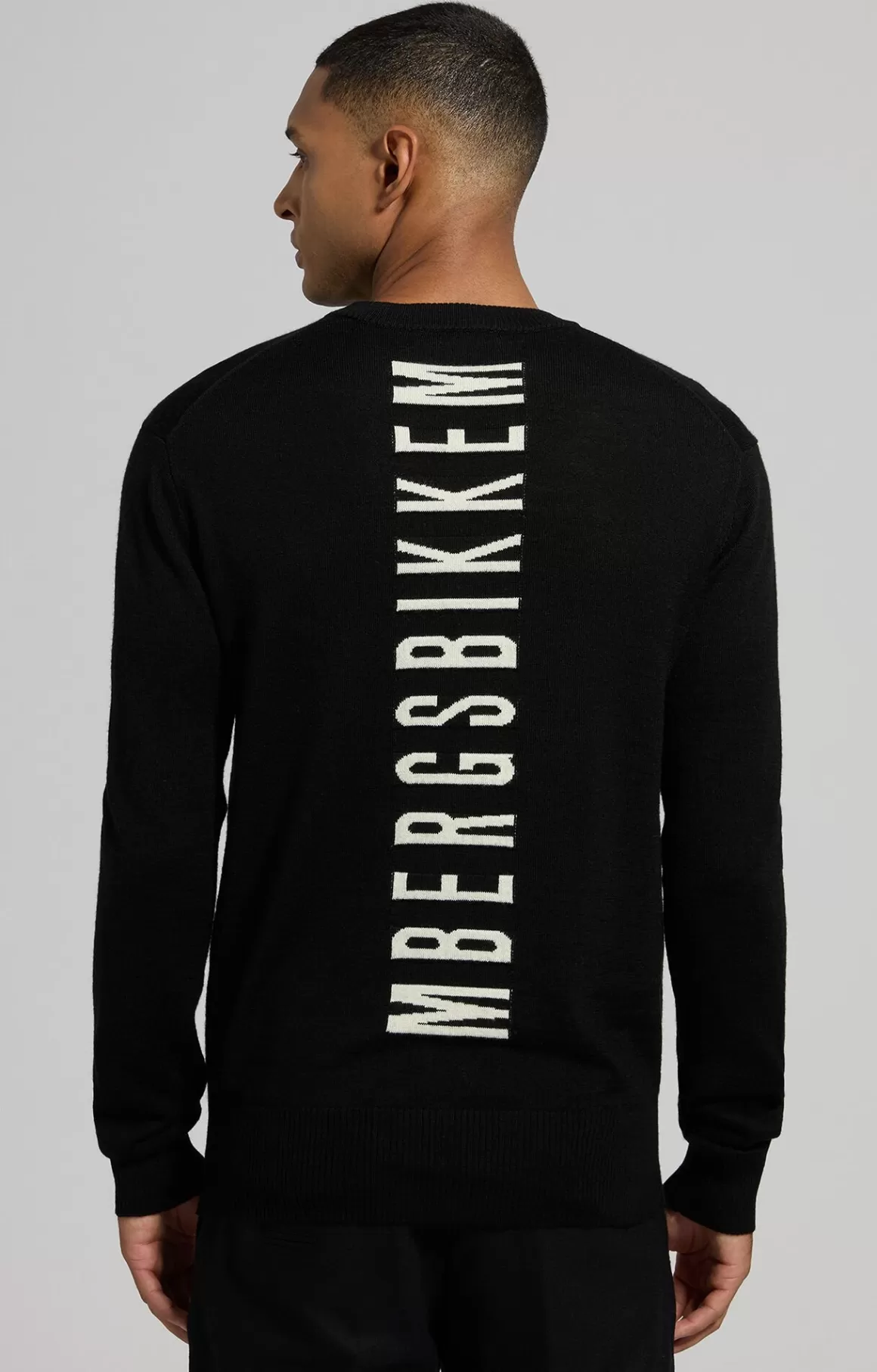 Knitwear^Bikkembergs Men's Pullover With Jacquard Logo black