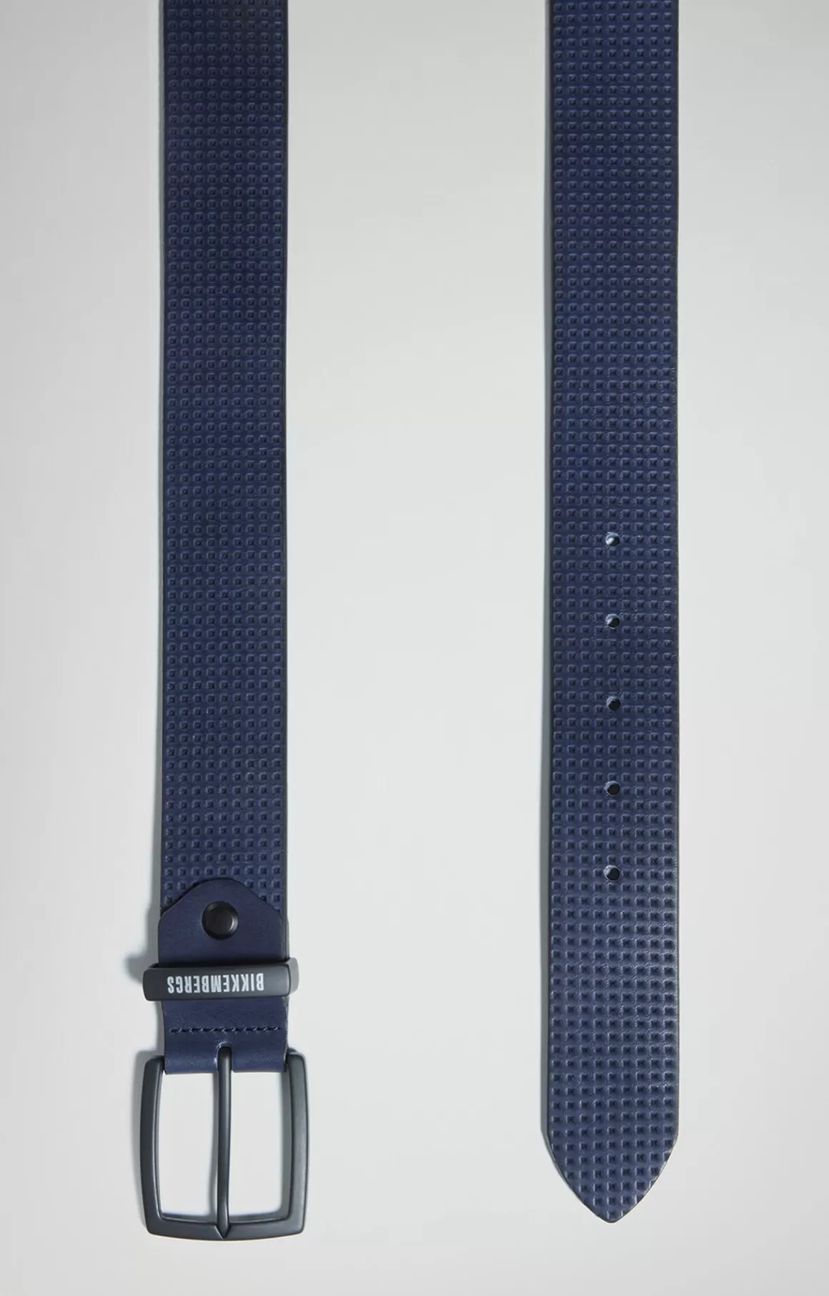 Belts^Bikkembergs Men's Punched Leather Belt blue