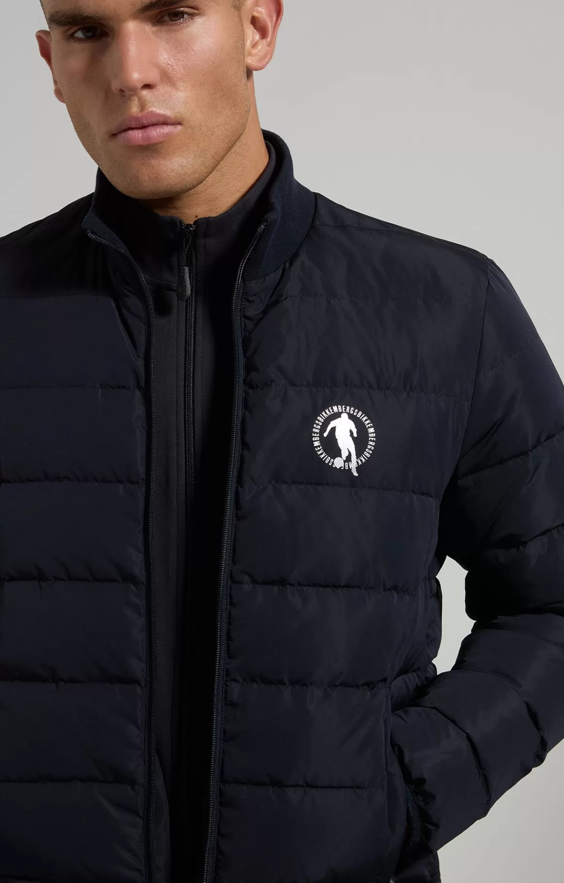 Blazers & Jackets^Bikkembergs Men's Quilted Jacket blue graphite