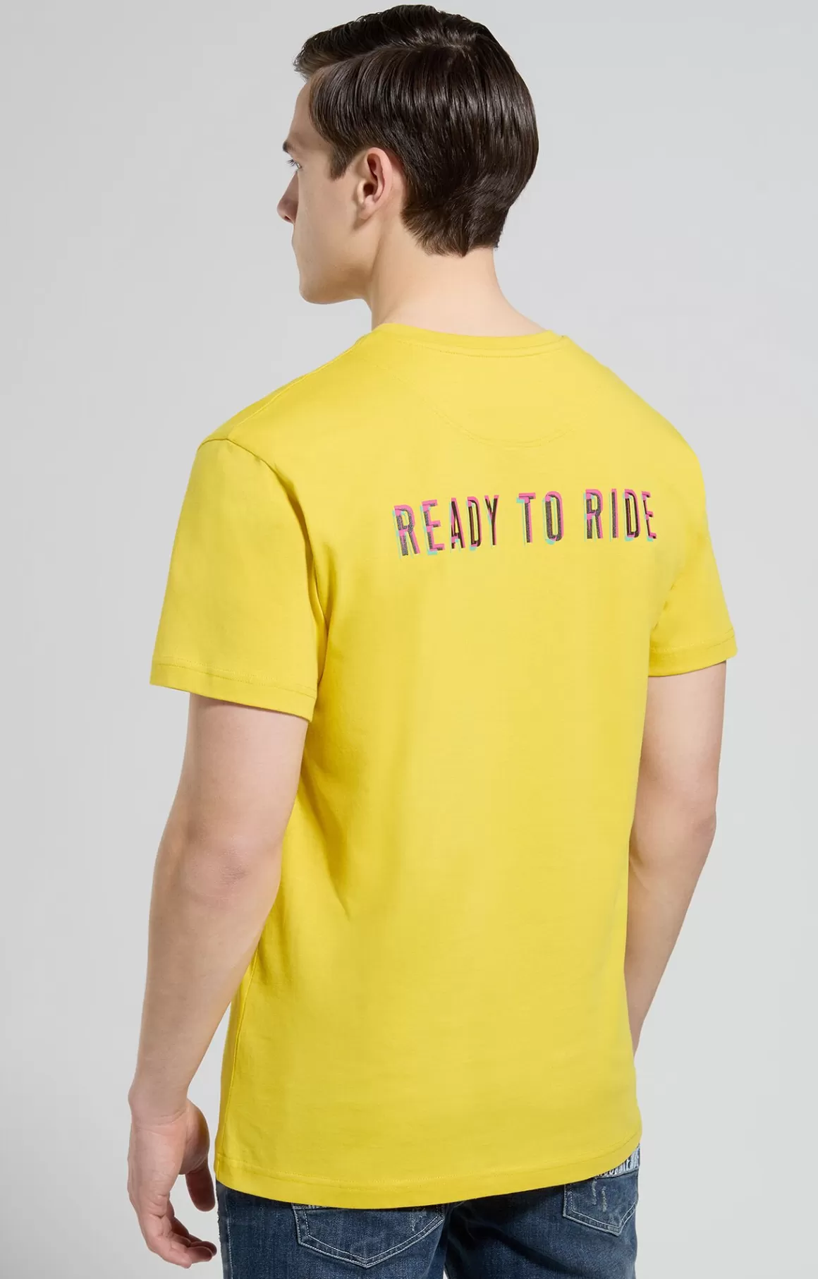 T-Shirts^Bikkembergs Men's Ready To Ride Print T-shirt sulphur