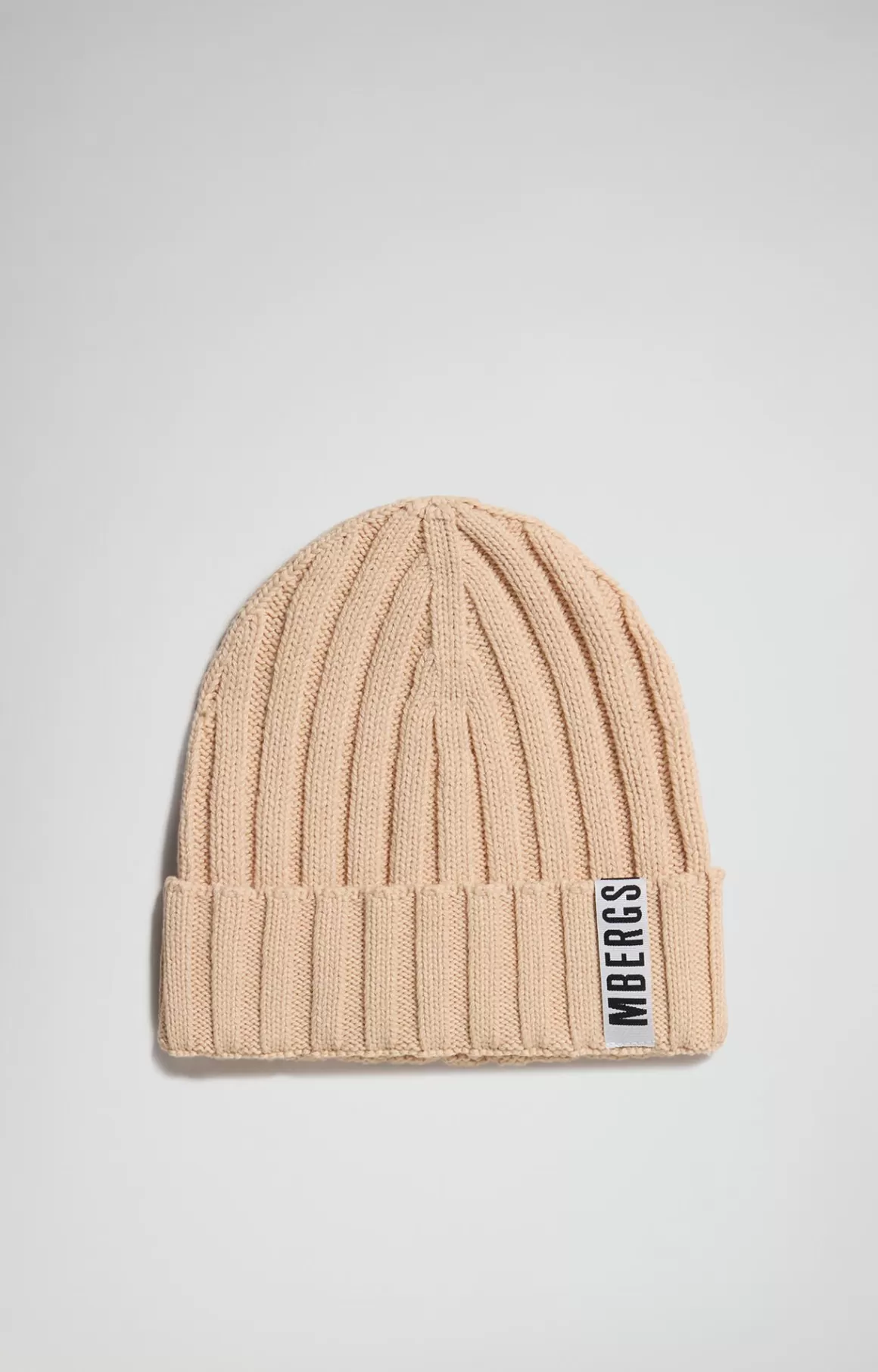 Hats^Bikkembergs Men's Ribbed Beanie beige