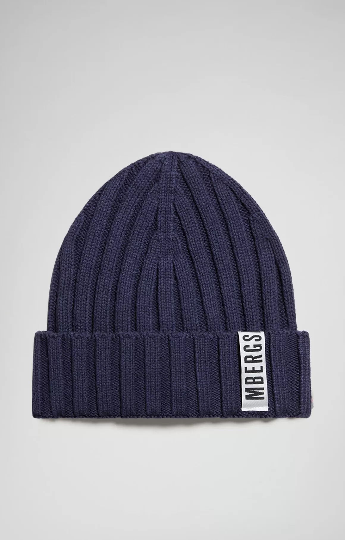 Hats^Bikkembergs Men's Ribbed Beanie dark blue