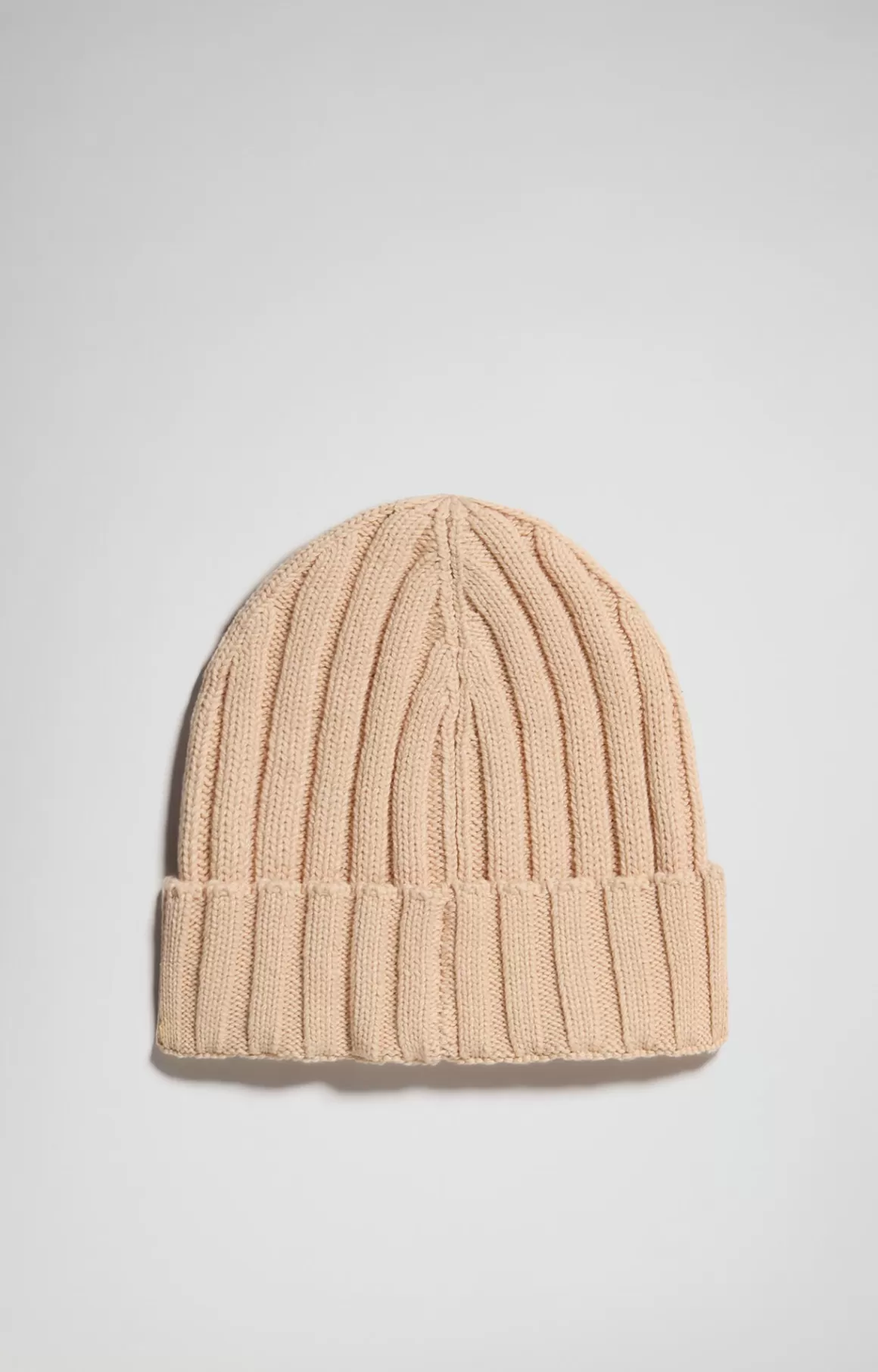 Hats^Bikkembergs Men's Ribbed Beanie beige