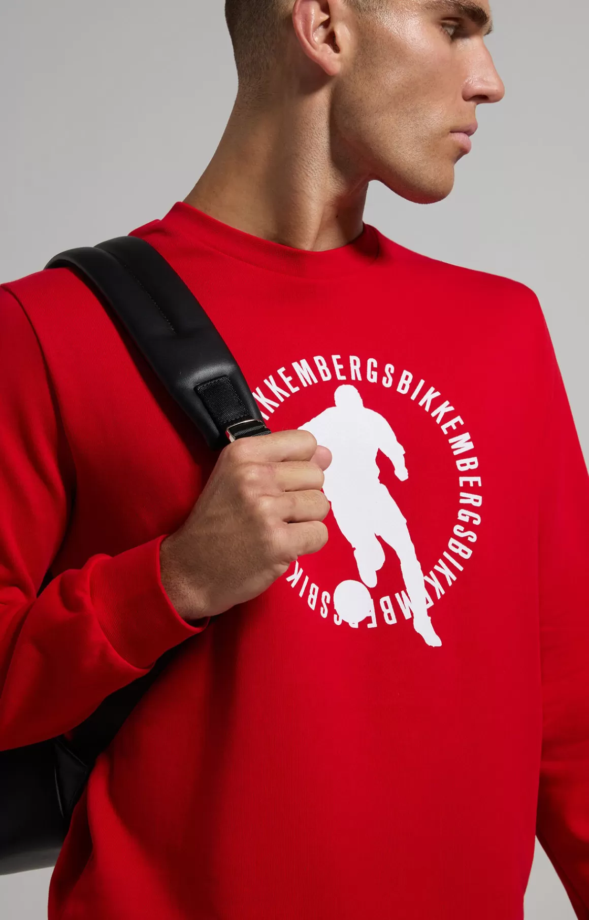 Sweaters | Tracksuits^Bikkembergs Men's Round Neck Soccer Sweatshirt goji berry