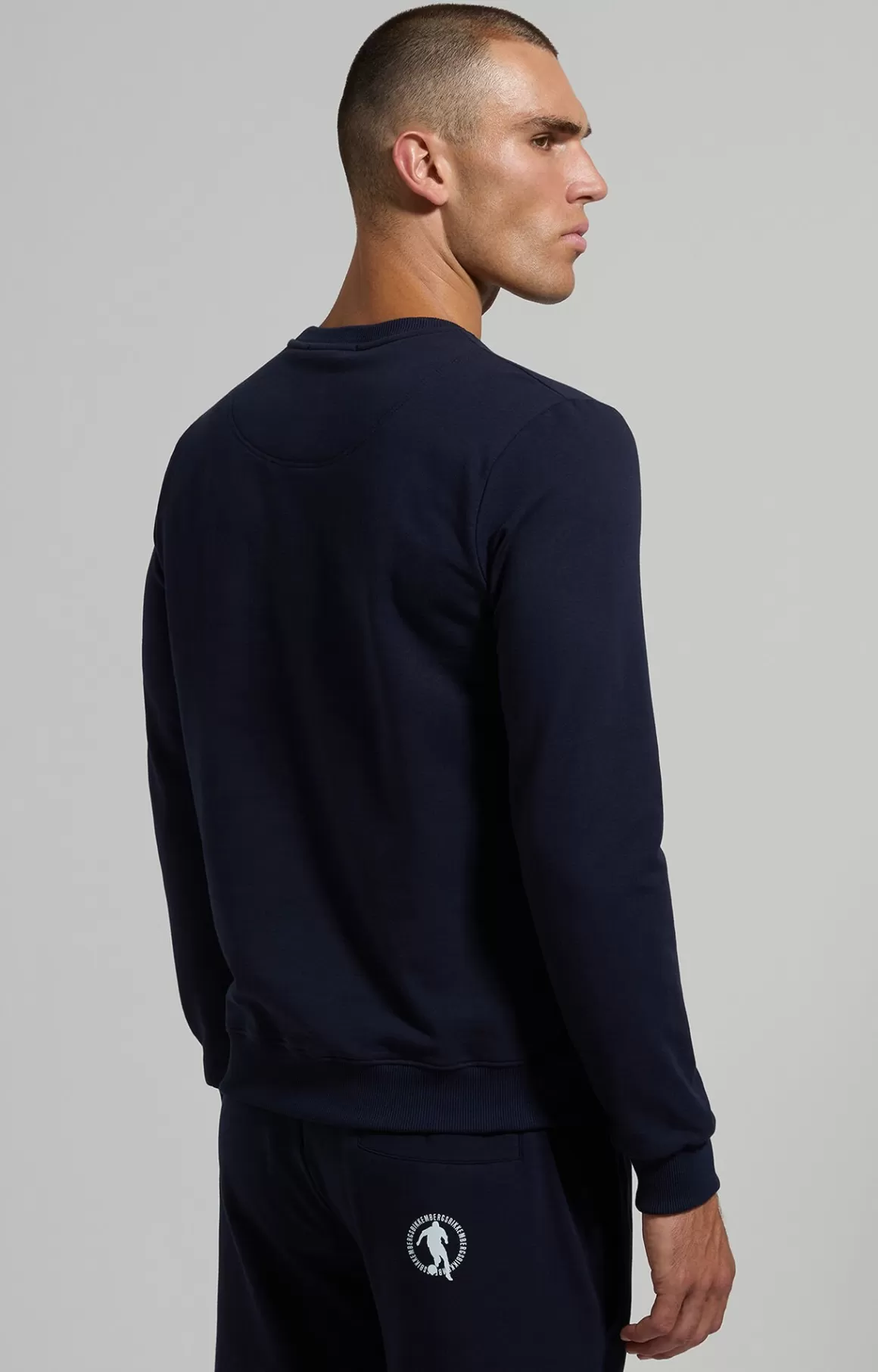 Sweaters | Tracksuits^Bikkembergs Men's Round Neck Soccer Sweatshirt blue graphite