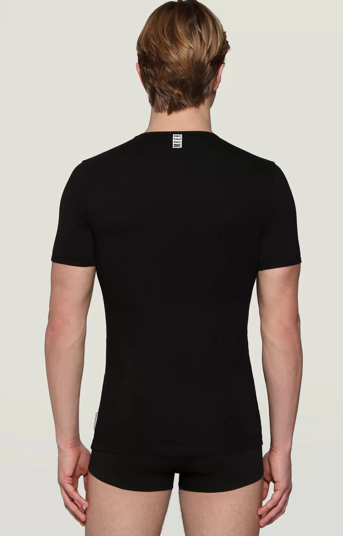 Undershirts^Bikkembergs Men's Round Neck Undershirt black