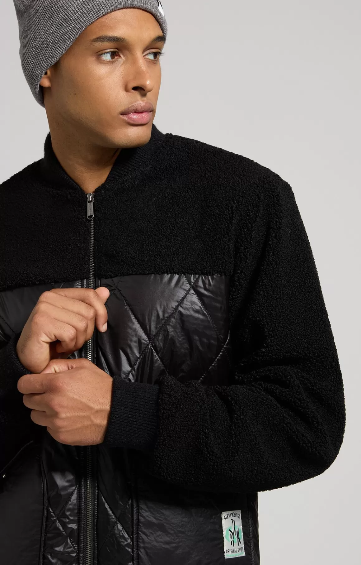 Blazers & Jackets^Bikkembergs Men's Sherpa Bomber black