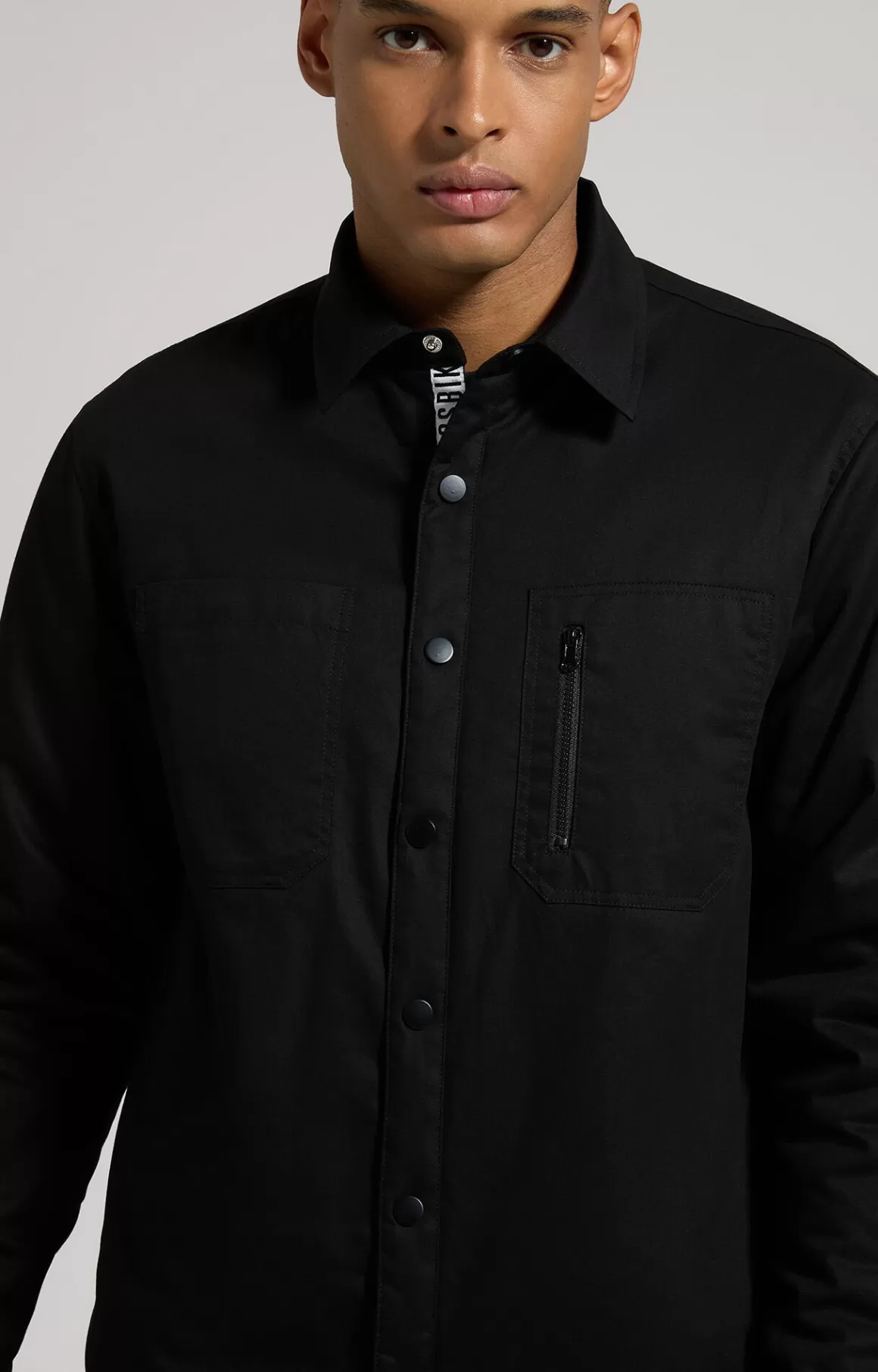 Shirts^Bikkembergs Men's Shirt Jacket meteorite black