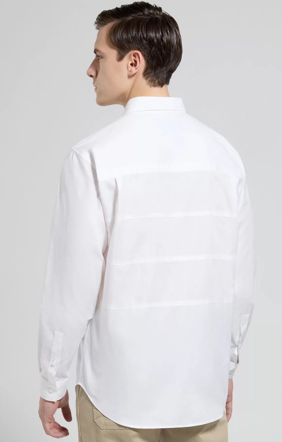 Shirts^Bikkembergs Men's Shirt With Embroidery And Intarsia white