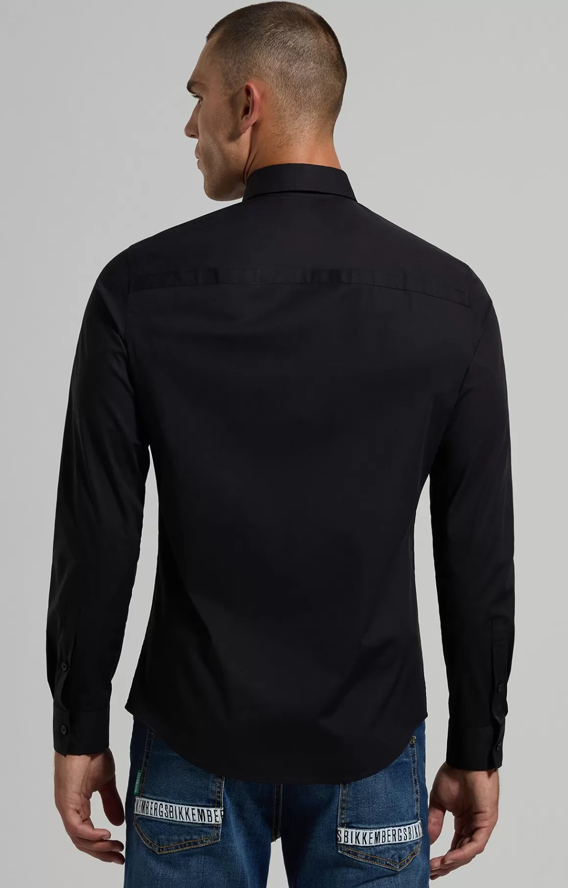 Shirts^Bikkembergs Men's Shirt With Tape black