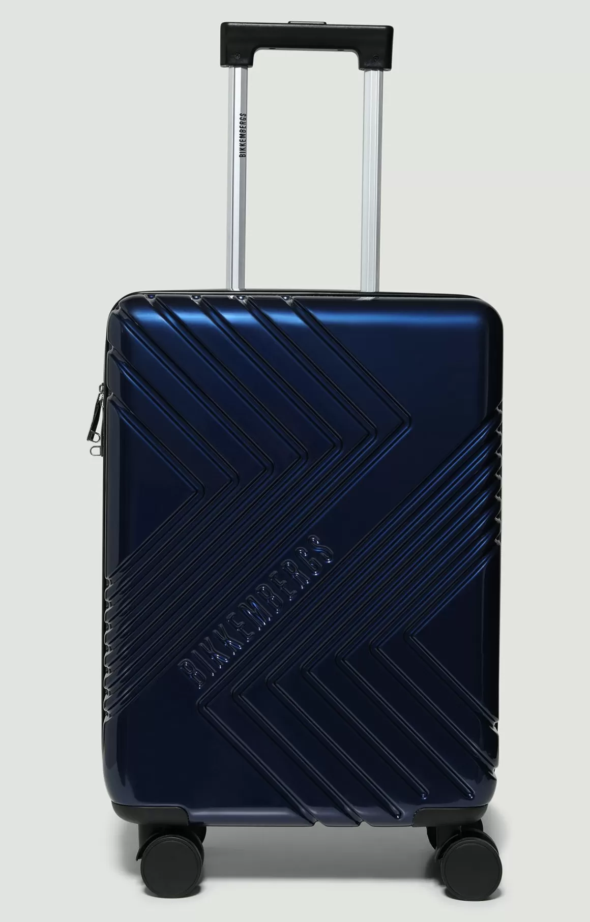 Bags^Bikkembergs Men's Shockproof Suitcase With Wheels - BKK Star blue