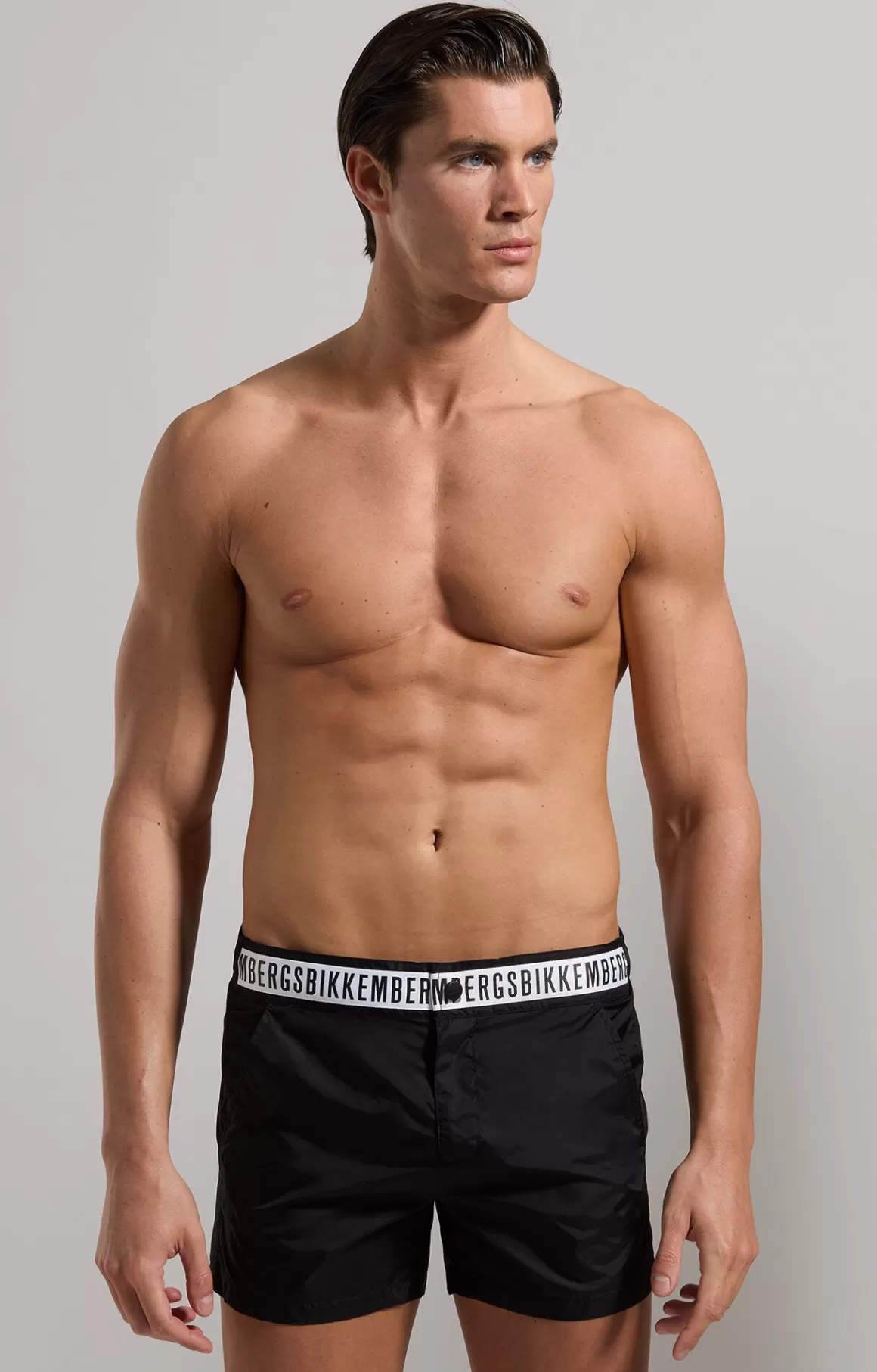 Shorts^Bikkembergs Men's Short Swim Trunks black