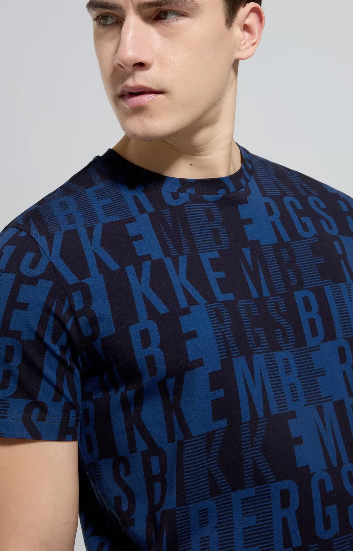 T-Shirts^Bikkembergs Men's Slim Fit Camouflage T-shirt all over blue