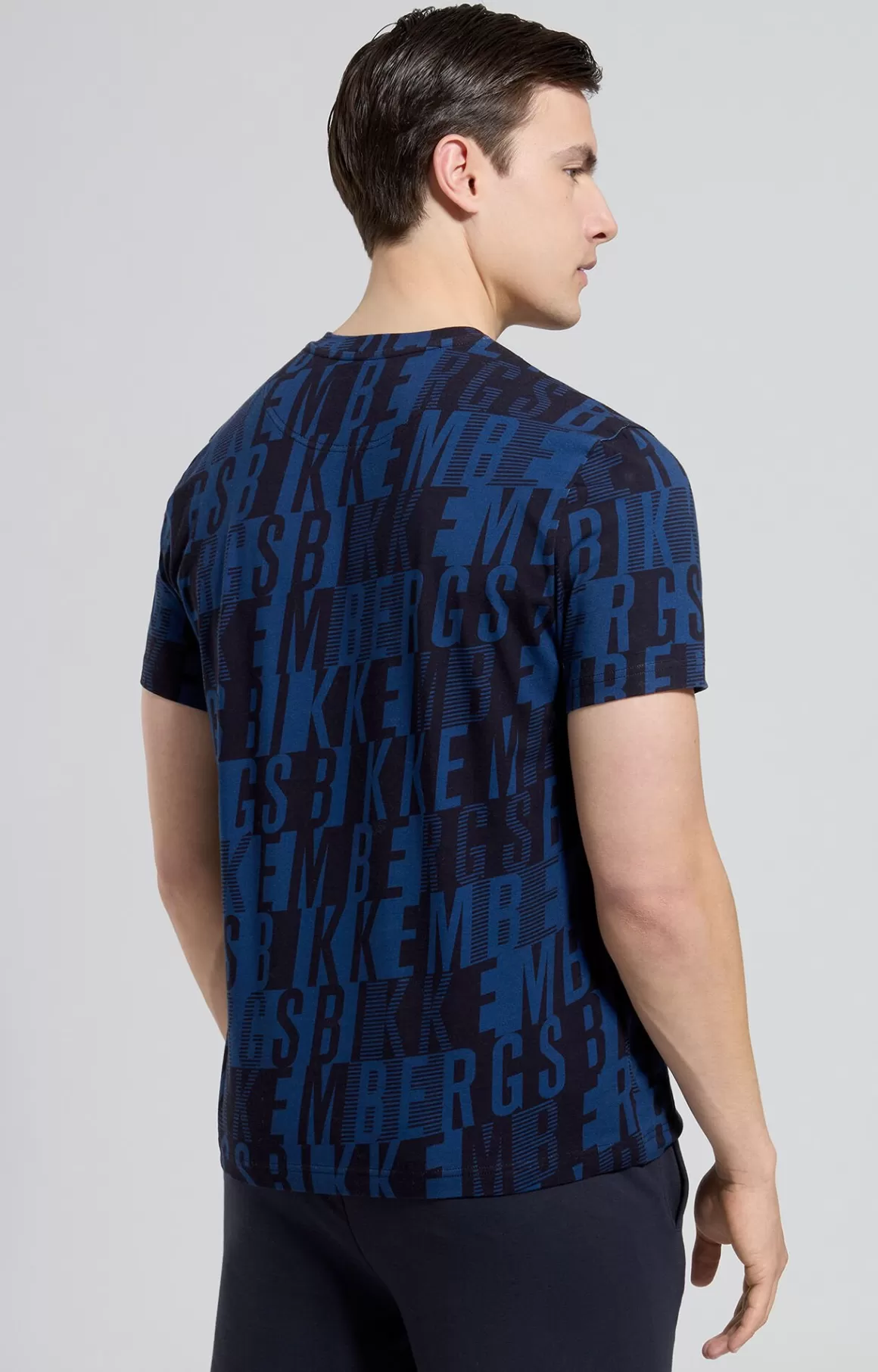 T-Shirts^Bikkembergs Men's Slim Fit Camouflage T-shirt all over blue