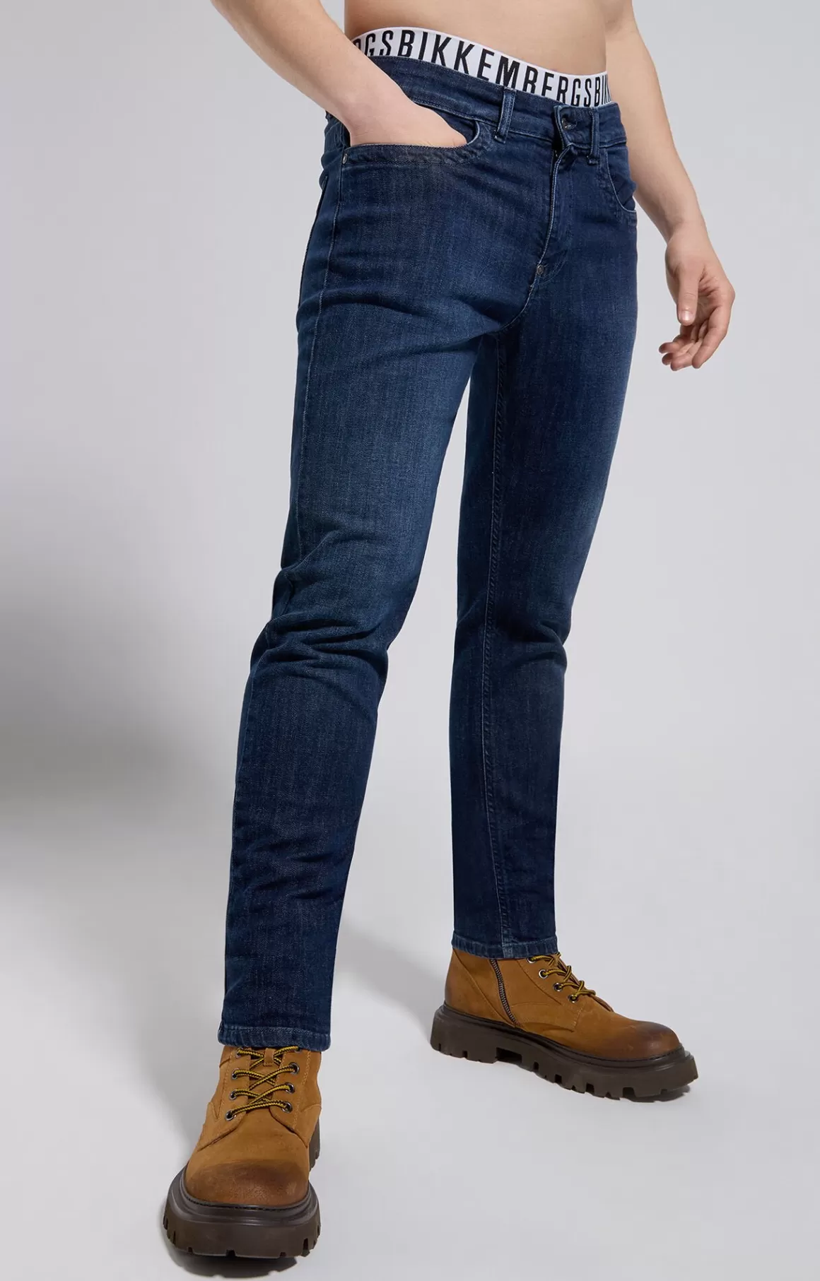 Jeans^Bikkembergs Men's Slim Fit Jeans l9 blue denim