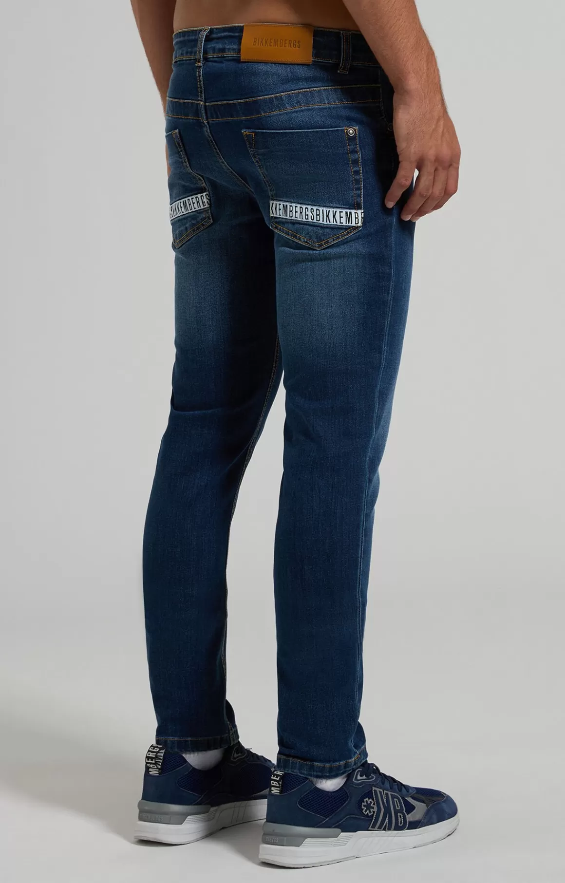 Jeans^Bikkembergs Men's Slim Fit Jeans l3 blue denim