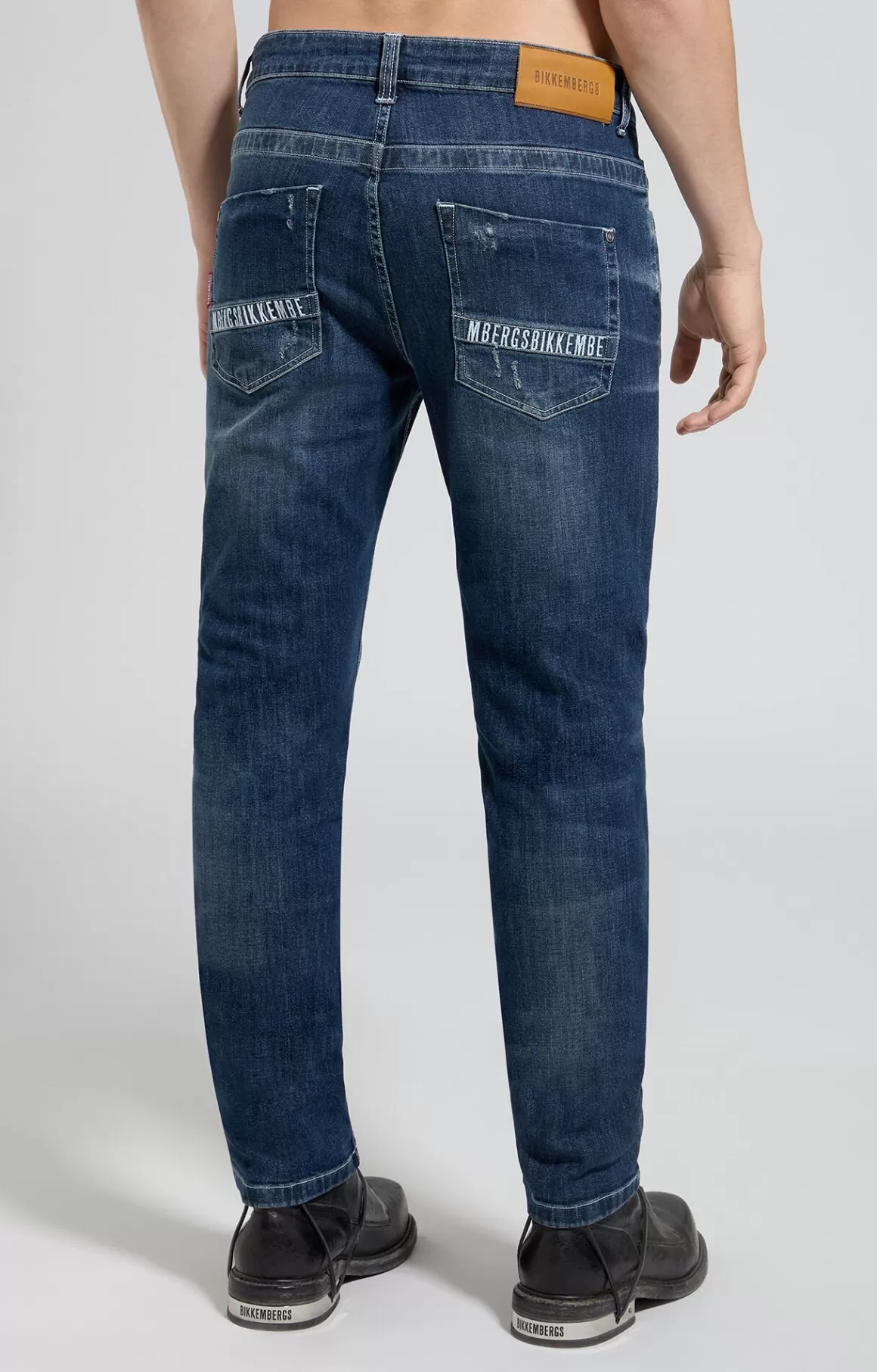 Jeans^Bikkembergs Men's Slim Fit Jeans l12 blue denim