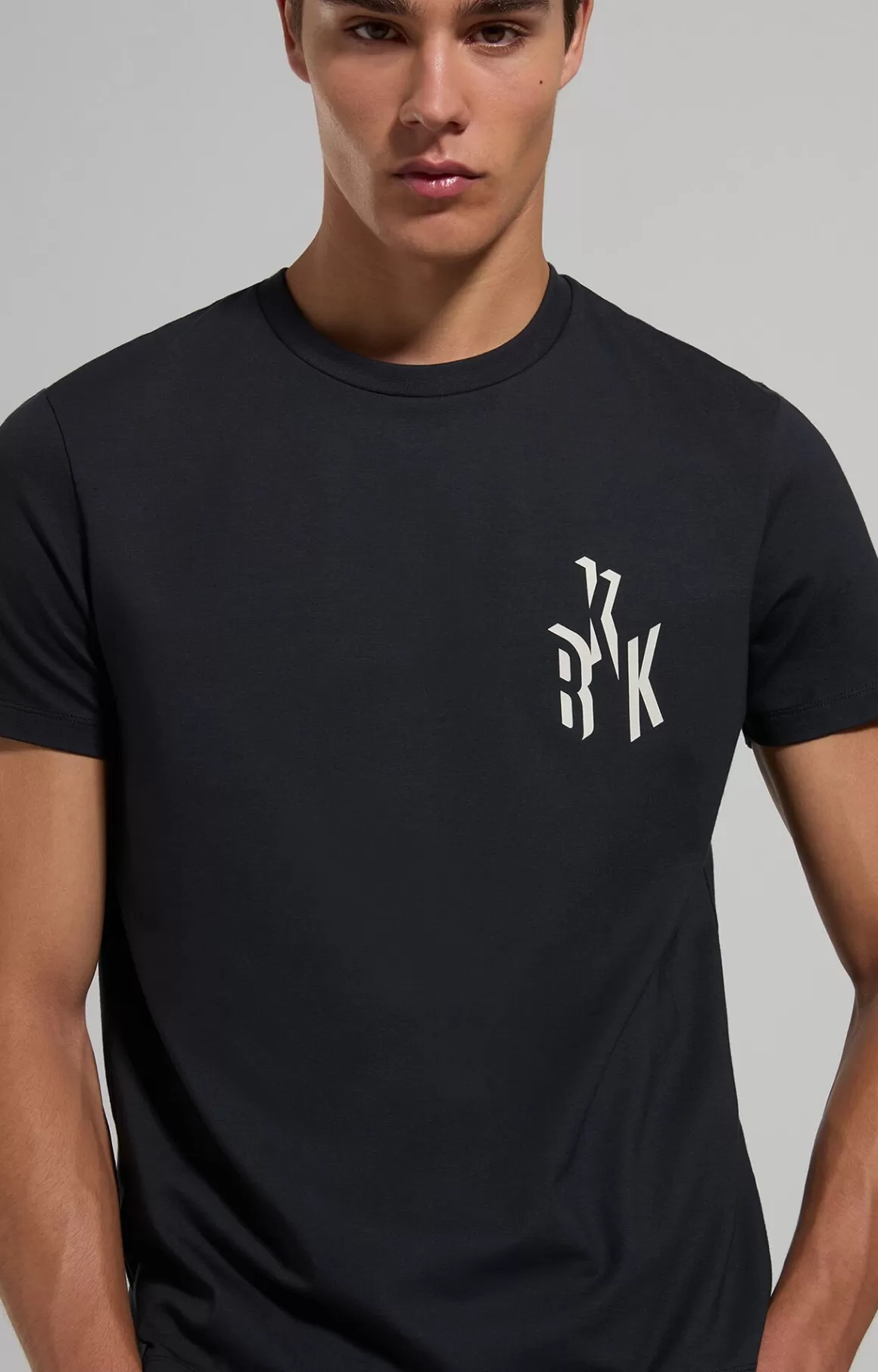 T-Shirts^Bikkembergs Men's Slim Fit Logo T-shirt blue graphite