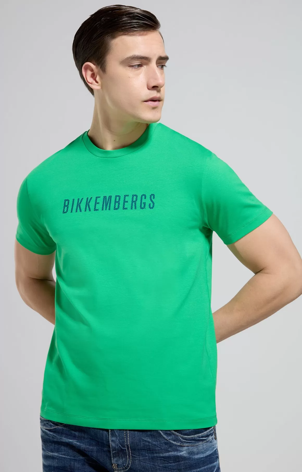 T-Shirts^Bikkembergs Men's Slim Fit Logo T-shirt bright green