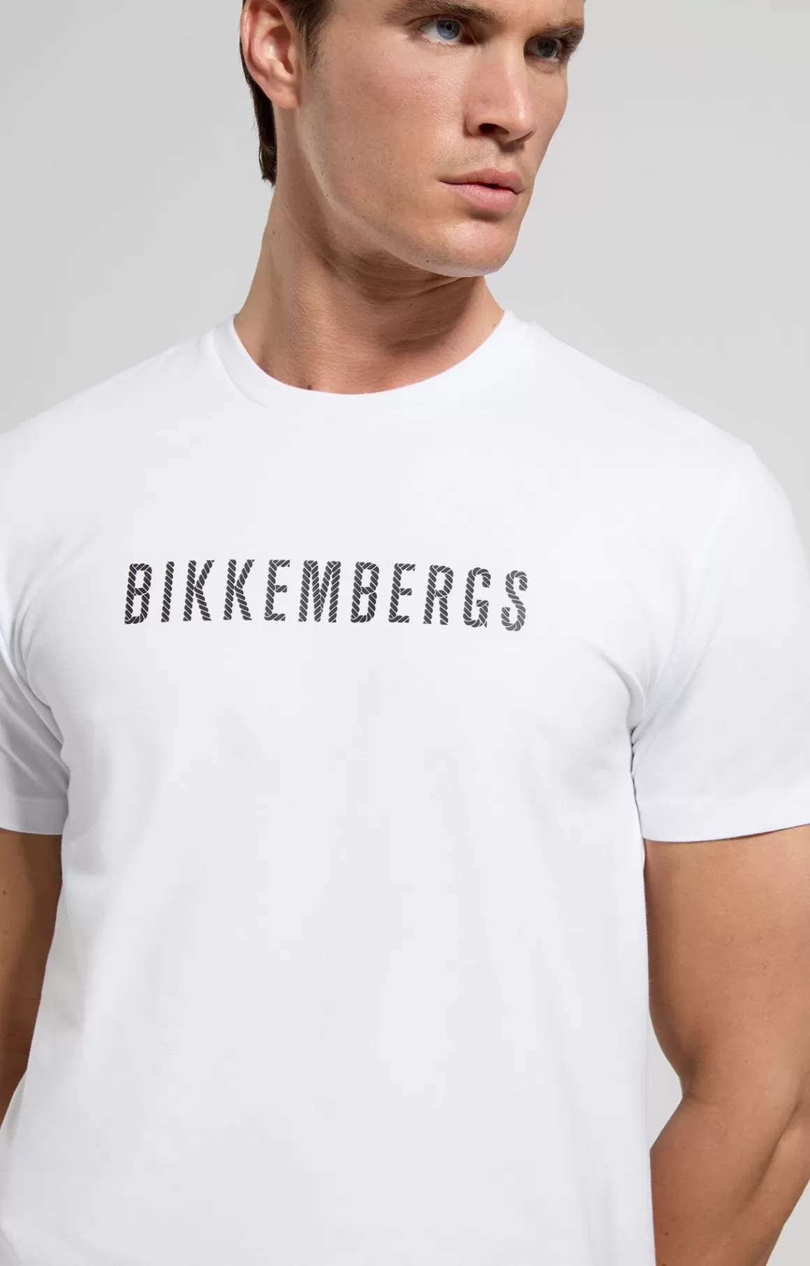 T-Shirts^Bikkembergs Men's Slim Fit Logo T-shirt white