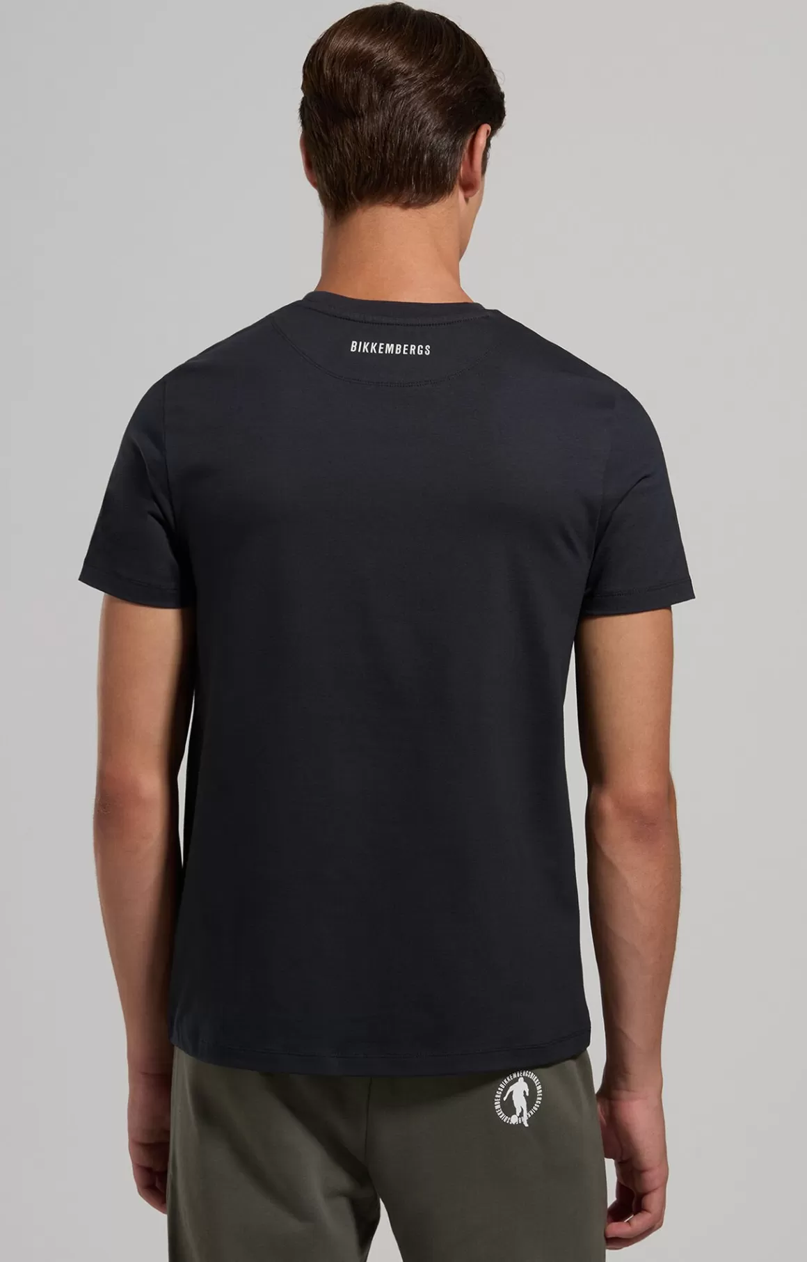 T-Shirts^Bikkembergs Men's Slim Fit Logo T-shirt blue graphite