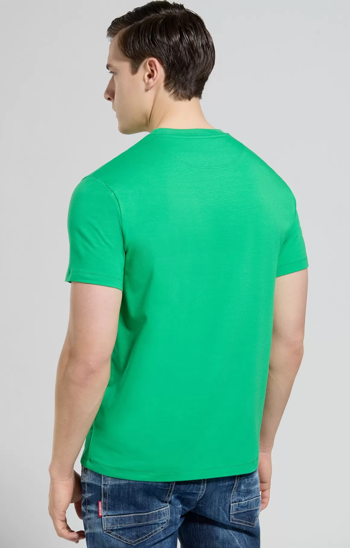 T-Shirts^Bikkembergs Men's Slim Fit Logo T-shirt bright green