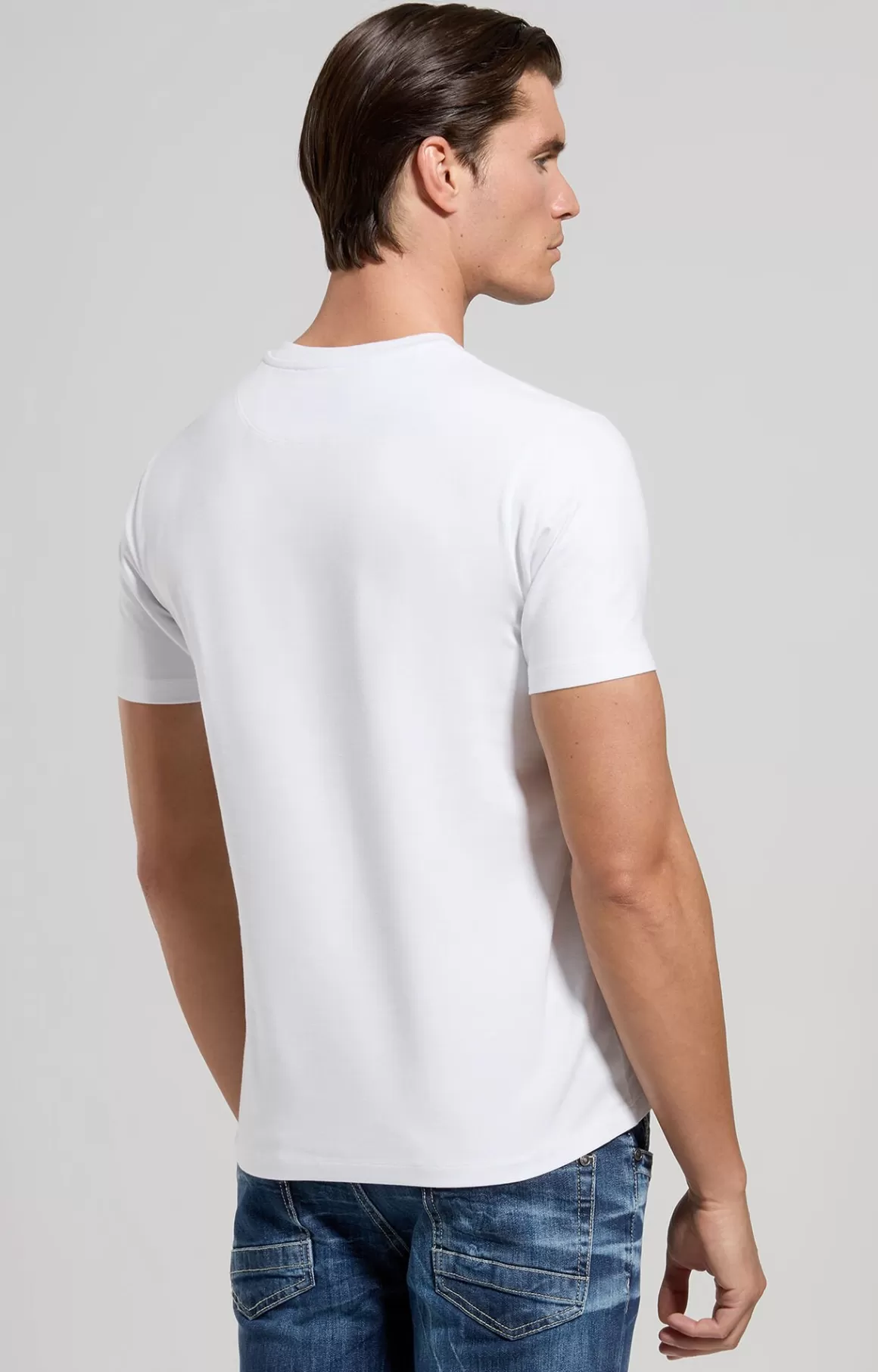 T-Shirts^Bikkembergs Men's Slim Fit Logo T-shirt white