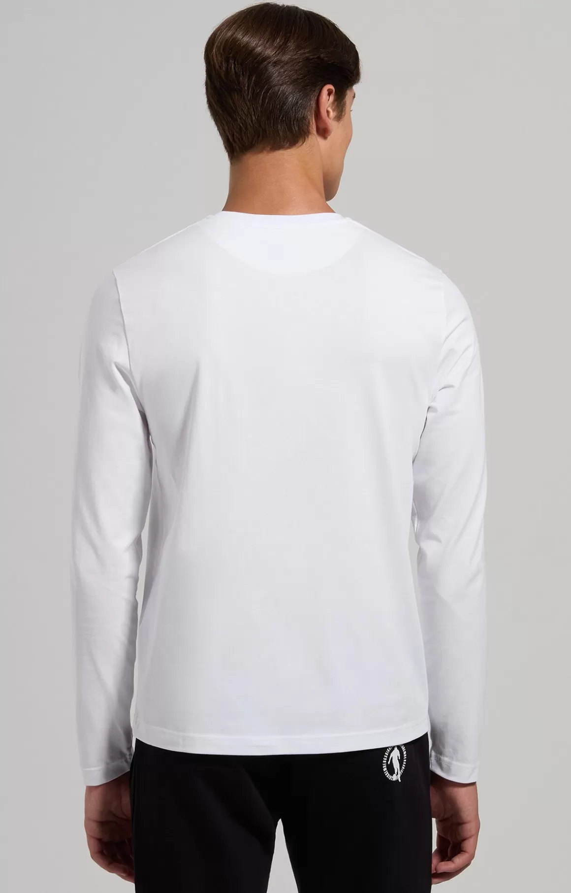 T-Shirts^Bikkembergs Men's Slim Fit Long Sleeve T-shirt white