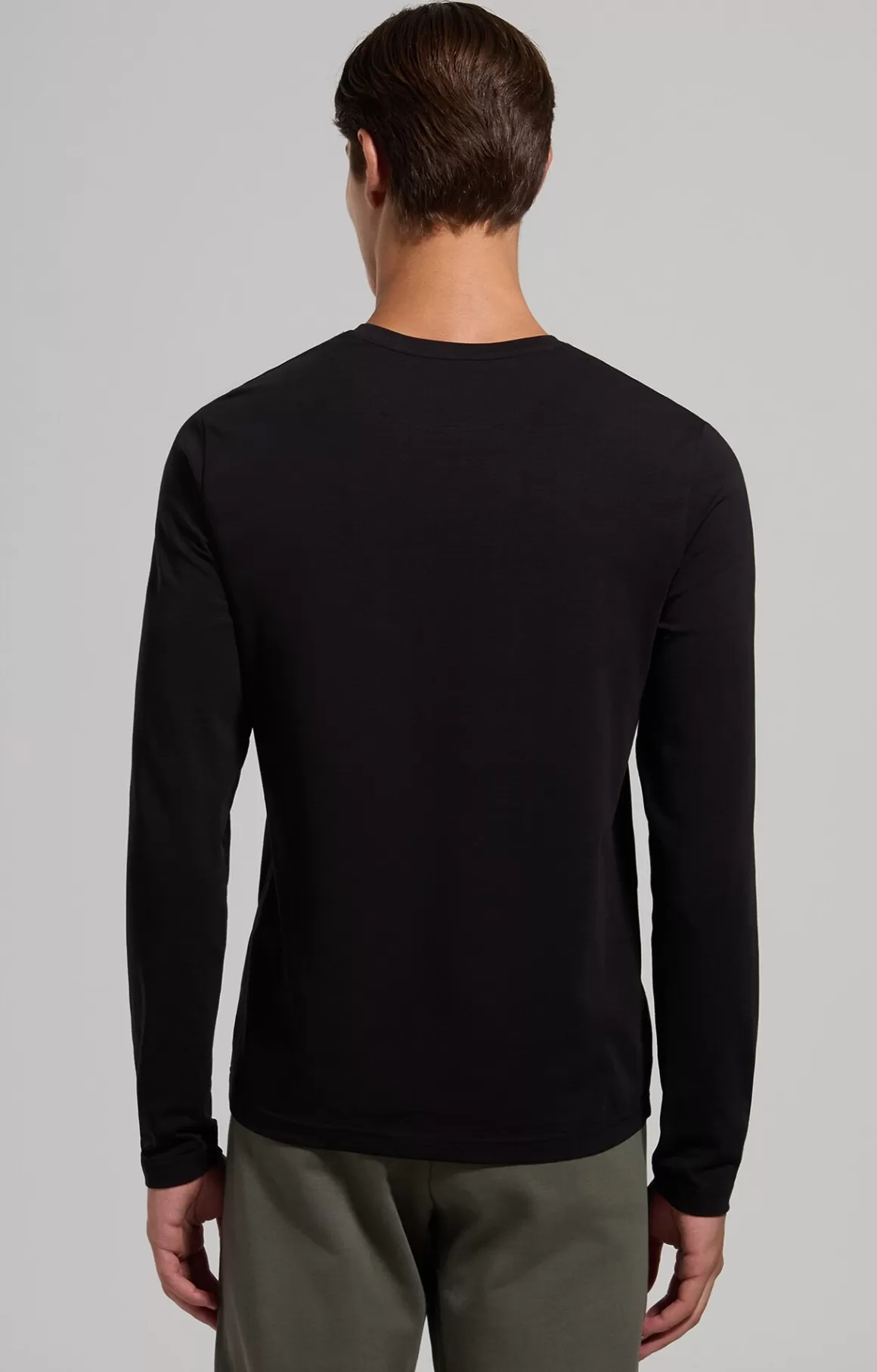 T-Shirts^Bikkembergs Men's Slim Fit Long Sleeve T-shirt black