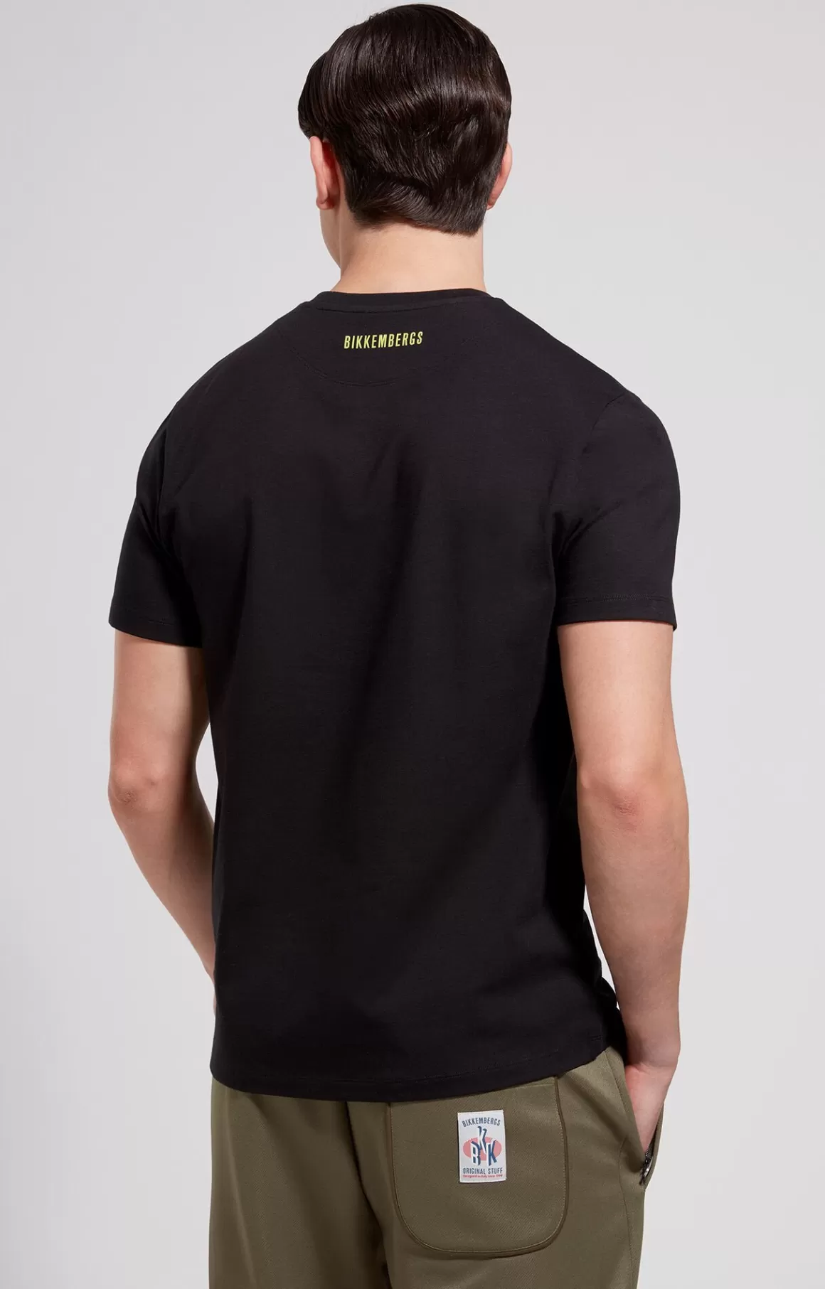 T-Shirts^Bikkembergs Men's Slim Fit Maxi Print T-shirt black