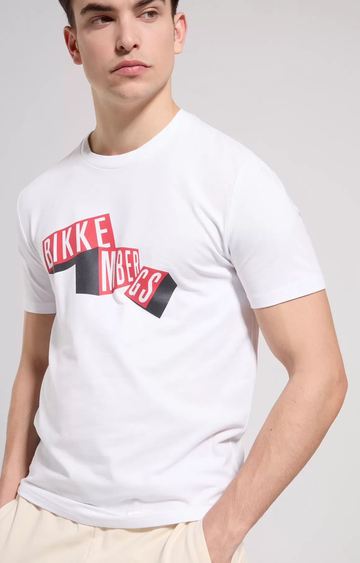 T-Shirts^Bikkembergs Men's Slim Fit Print T-shirt white