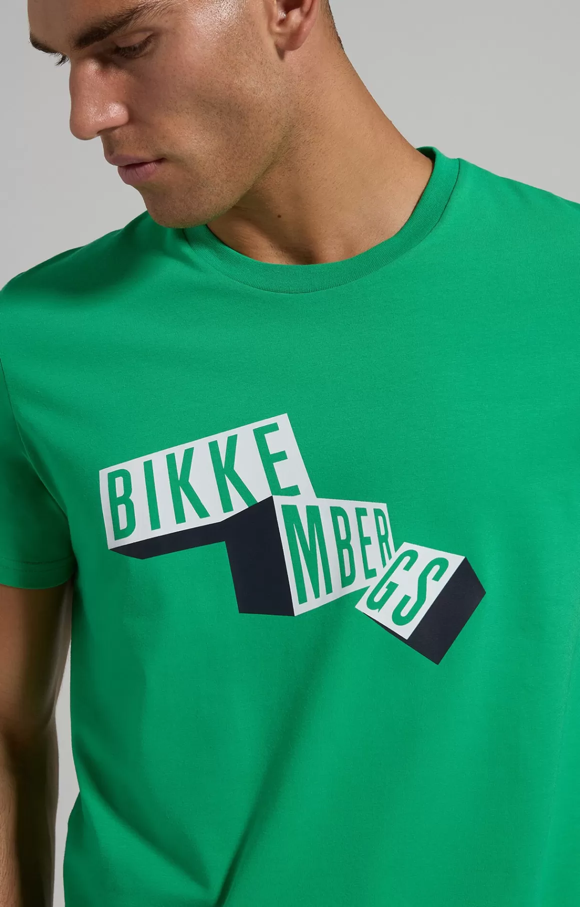 T-Shirts^Bikkembergs Men's Slim Fit Print T-shirt bright green