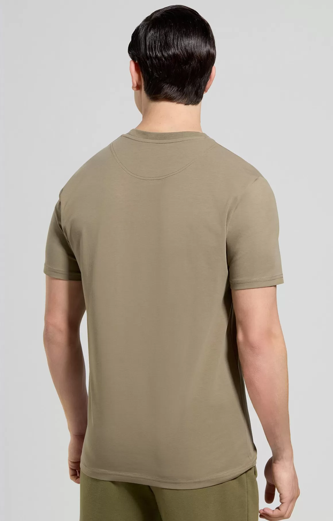 T-Shirts^Bikkembergs Men's Slim Fit Print T-shirt dusky green