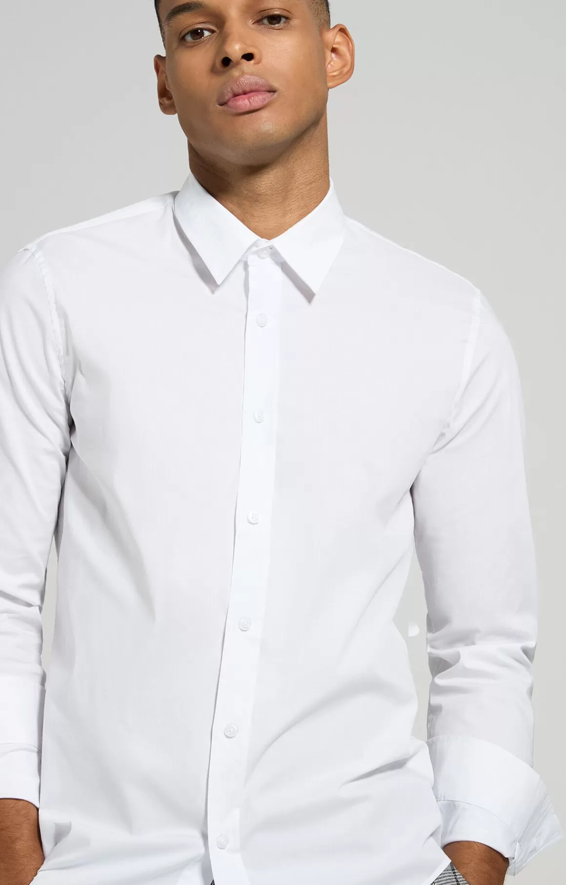 Shirts^Bikkembergs Men's Slim Fit Shirt white