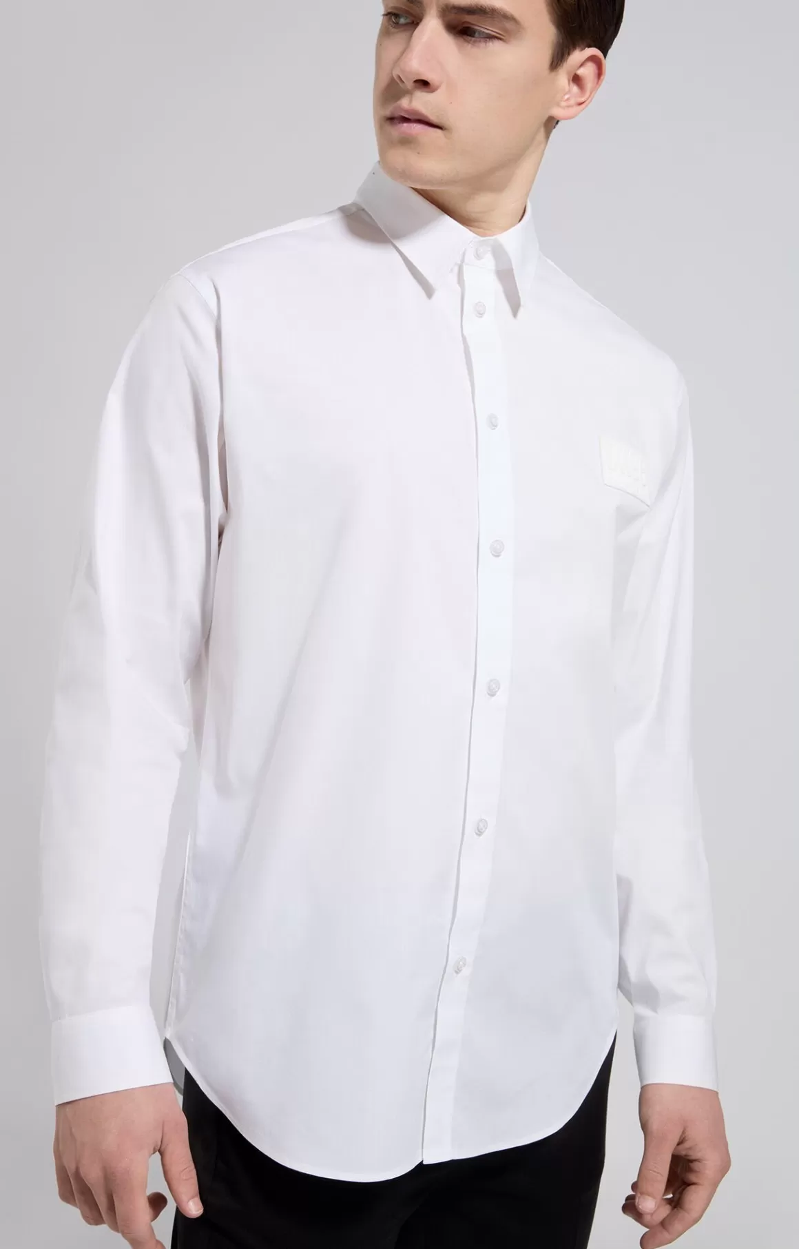 Shirts^Bikkembergs Men's Slim Fit Shirt white