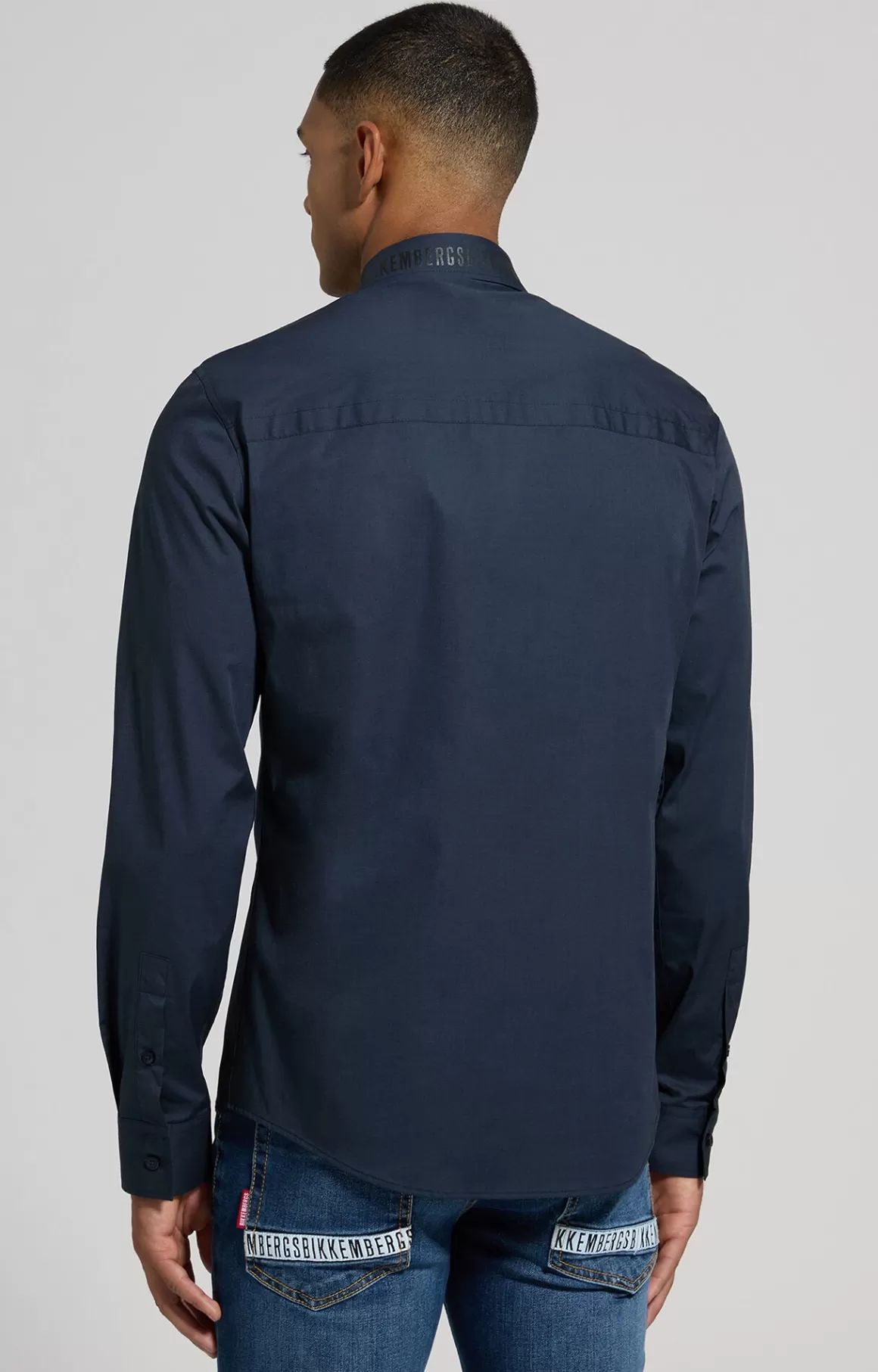 Shirts^Bikkembergs Men's Slim Fit Shirt deep weel