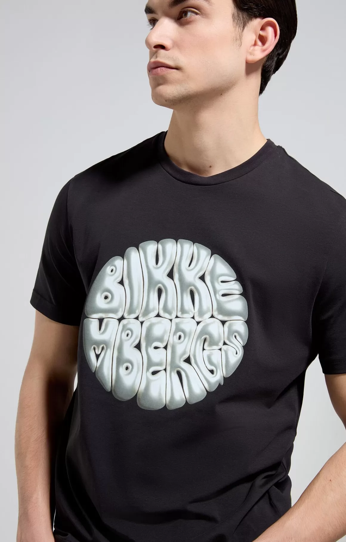 T-Shirts^Bikkembergs Men's Slim Fit T-shirt meteorite black