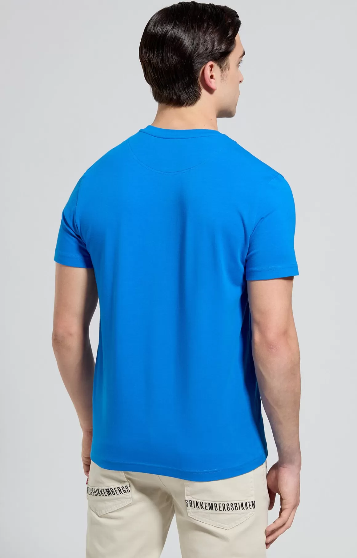 T-Shirts^Bikkembergs Men's Slim Fit T-shirt electric blue lemonade