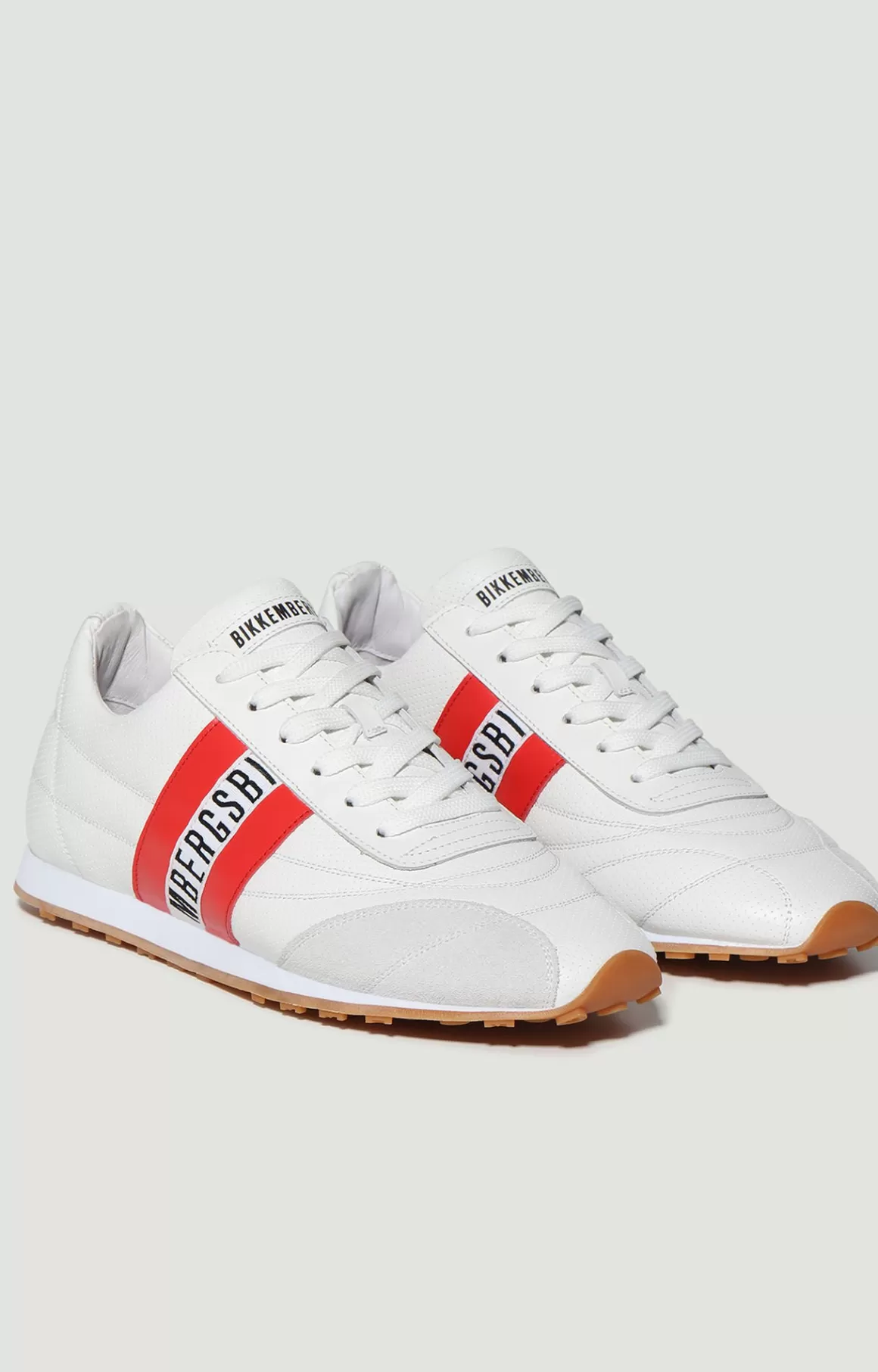 Sneakers^Bikkembergs MEN'S SNEAKERS SOCCER white/red