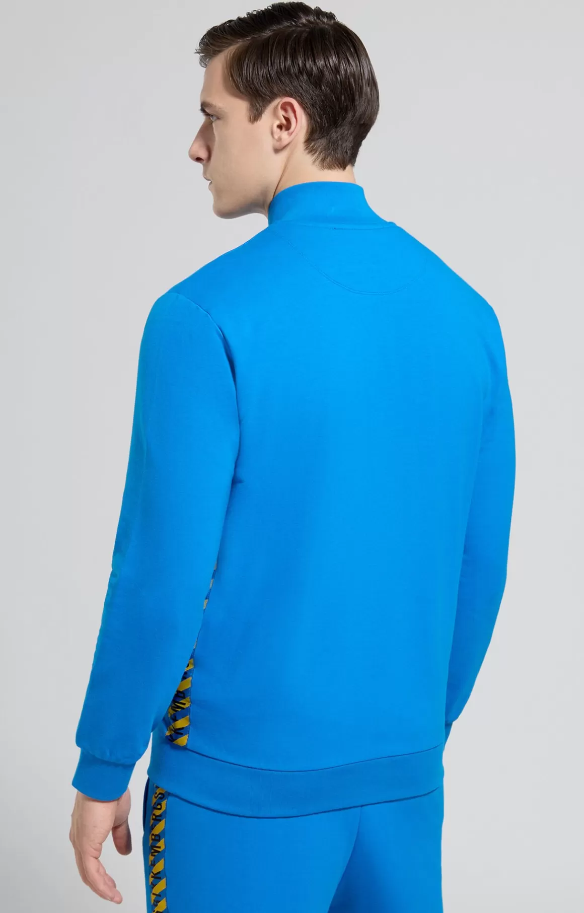 Sweaters^Bikkembergs Men's Sweatshirt With Contrast Details electric blue lemonade