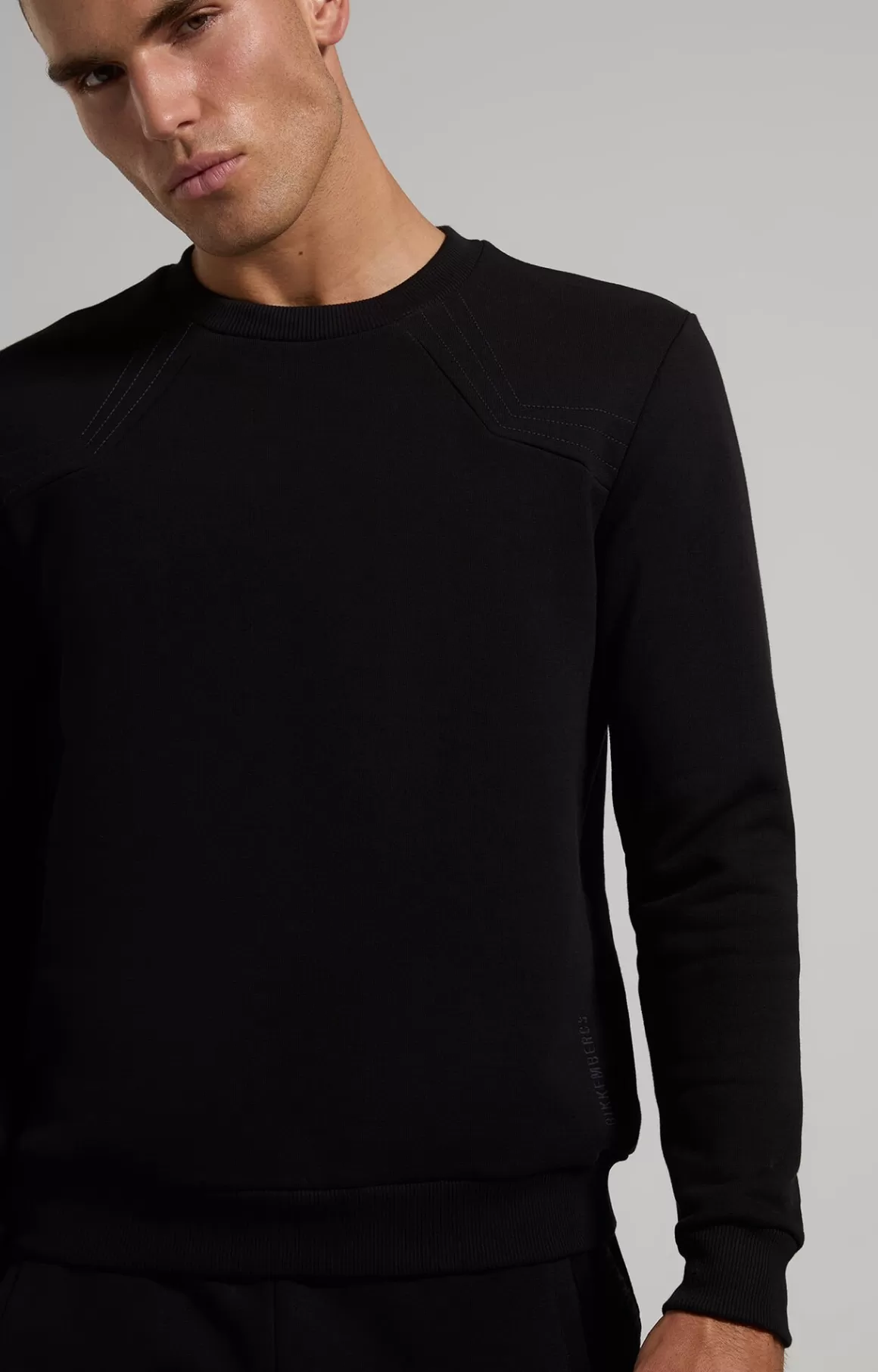 Sweaters | Tracksuits^Bikkembergs Men's Sweatshirt With Decorative Stitching black