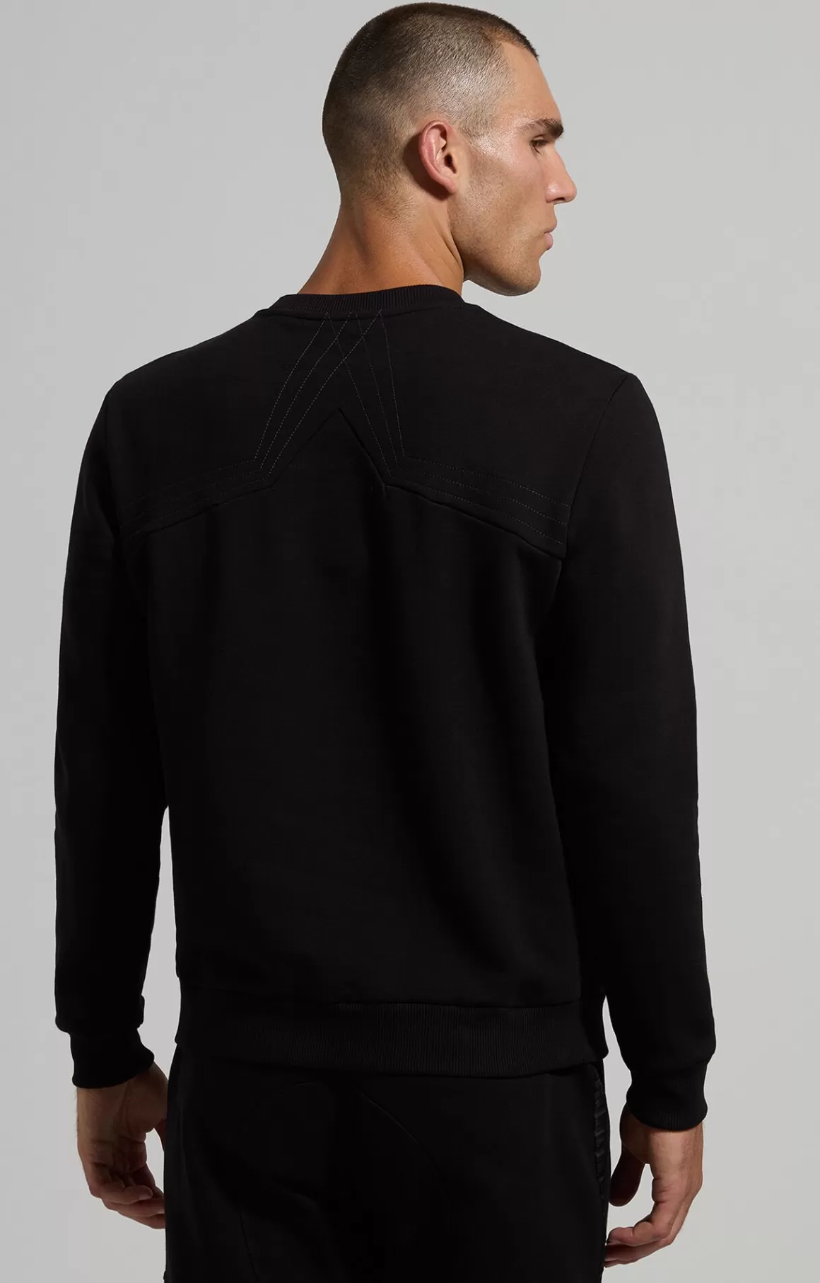 Sweaters | Tracksuits^Bikkembergs Men's Sweatshirt With Decorative Stitching black