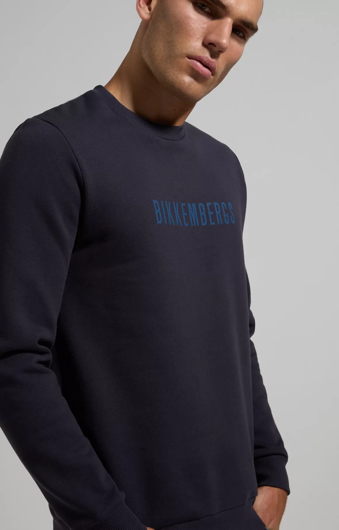 Sweaters | Tracksuits^Bikkembergs Men's Sweatshirt With Logo blue graphite