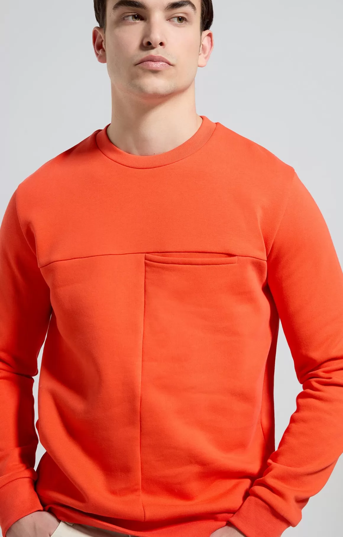 Sweaters^Bikkembergs Men's Sweatshirt With Print In Back mandarin red