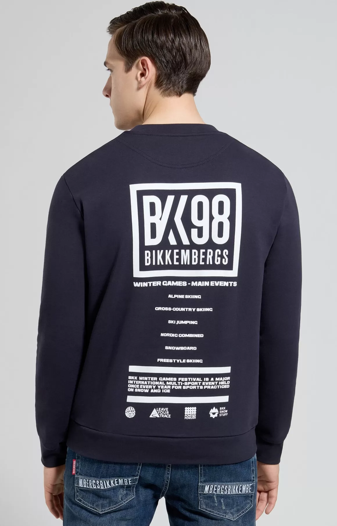 Sweaters^Bikkembergs Men's Sweatshirt With Print In Back caviar