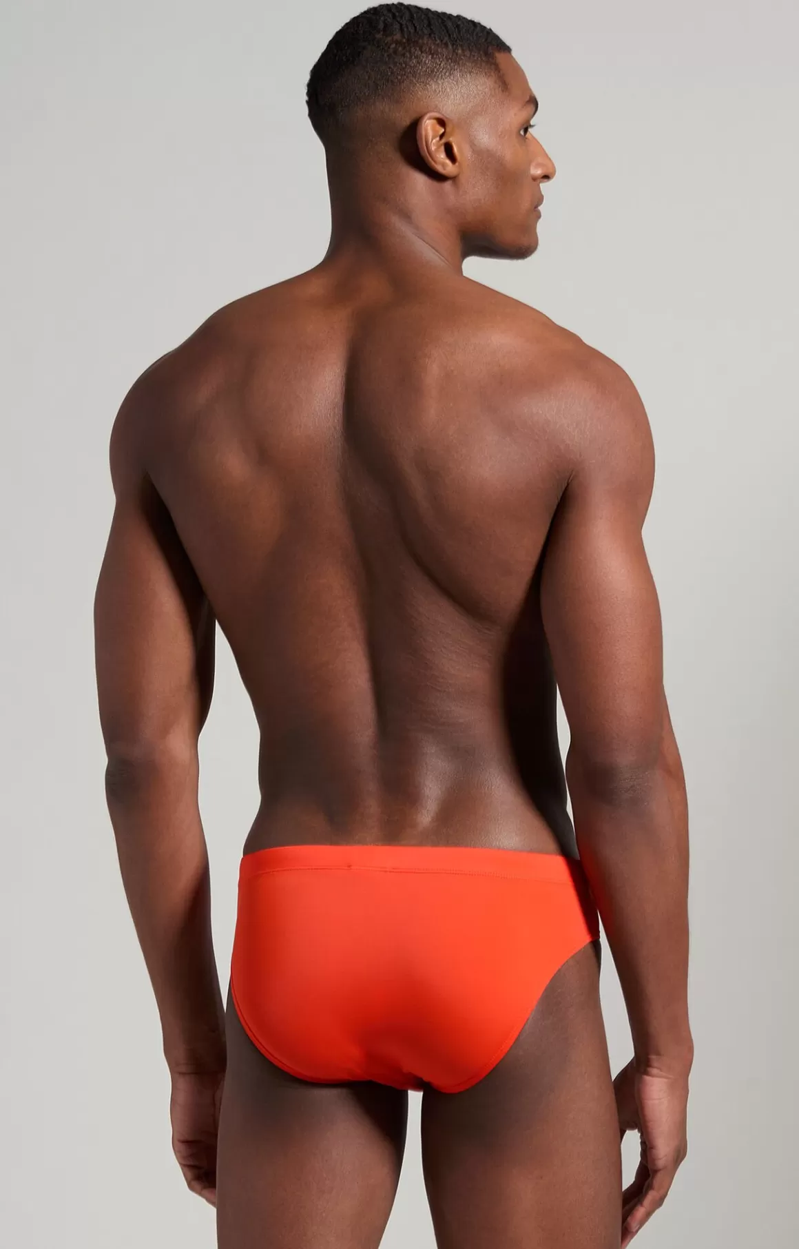 Slips^Bikkembergs Men's Swim Briefs With Tape orange.com