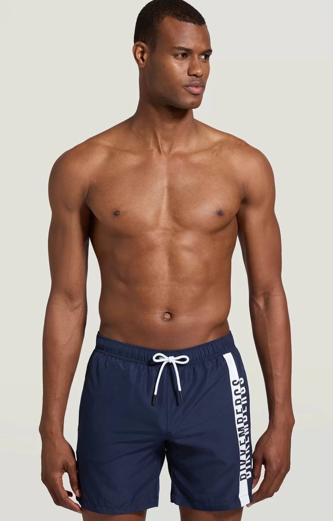 Shorts^Bikkembergs Men's Swim Shorts With Double Tape navy