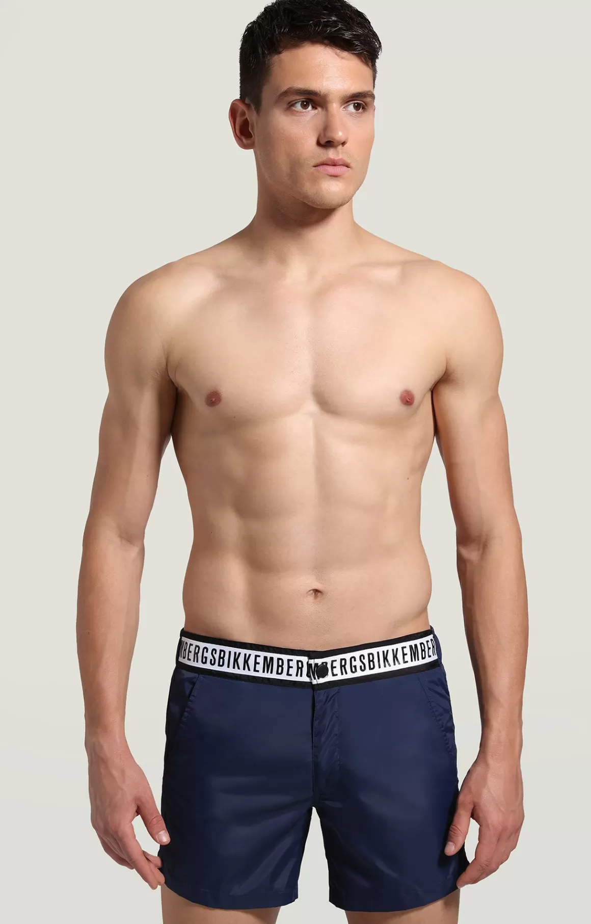 Shorts^Bikkembergs Men's Swim Shorts With Tape navy