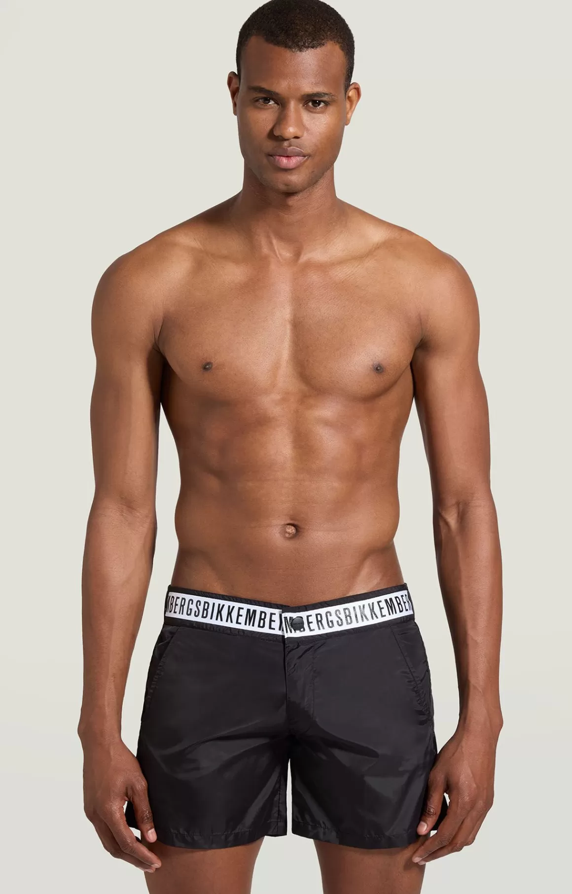 Shorts^Bikkembergs Men's Swim Shorts With Tape black