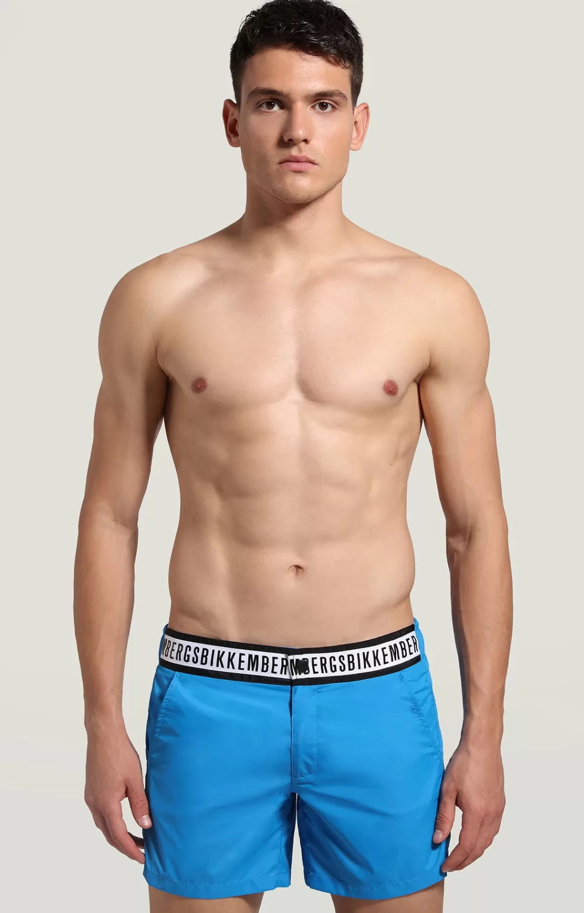 Shorts^Bikkembergs Men's Swim Shorts With Tape blue